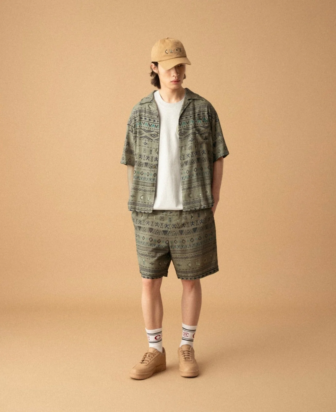 Hawaiian Tribal Shirt (Beige) - Image 3