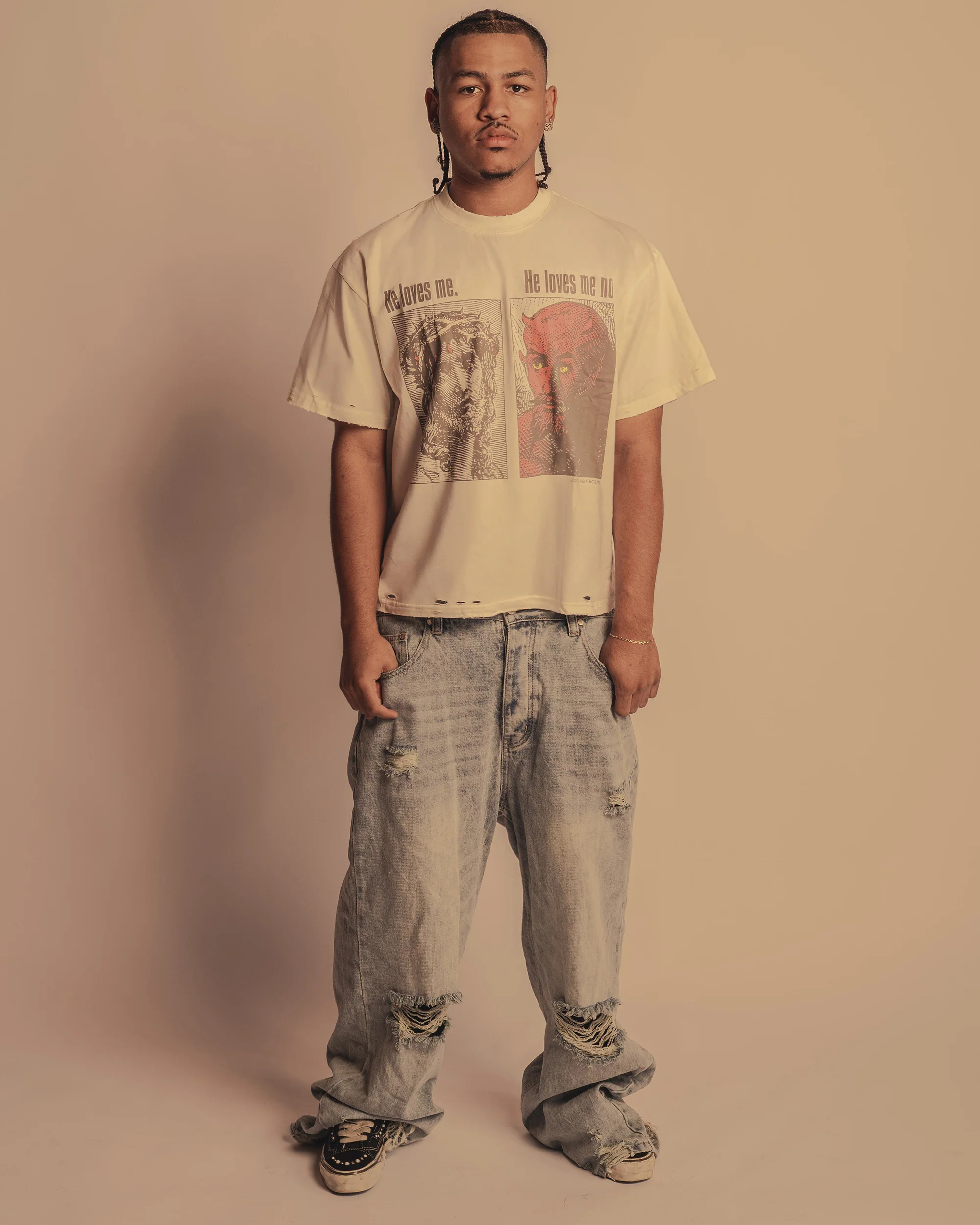 "He Loves Me" Vintage Tee - Image 2