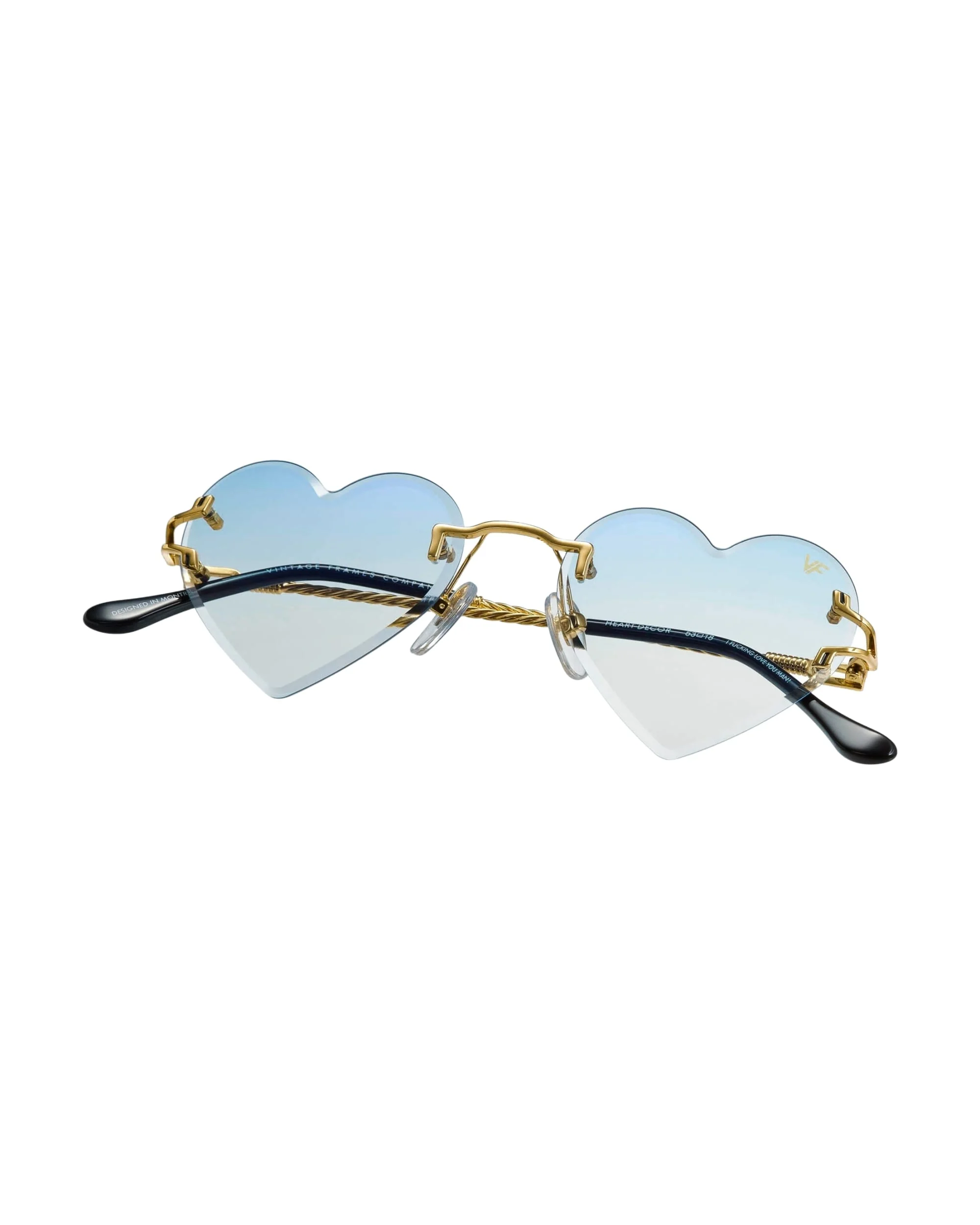Heart Decor Rimless Drill Mount 24KT Gold - Image 10