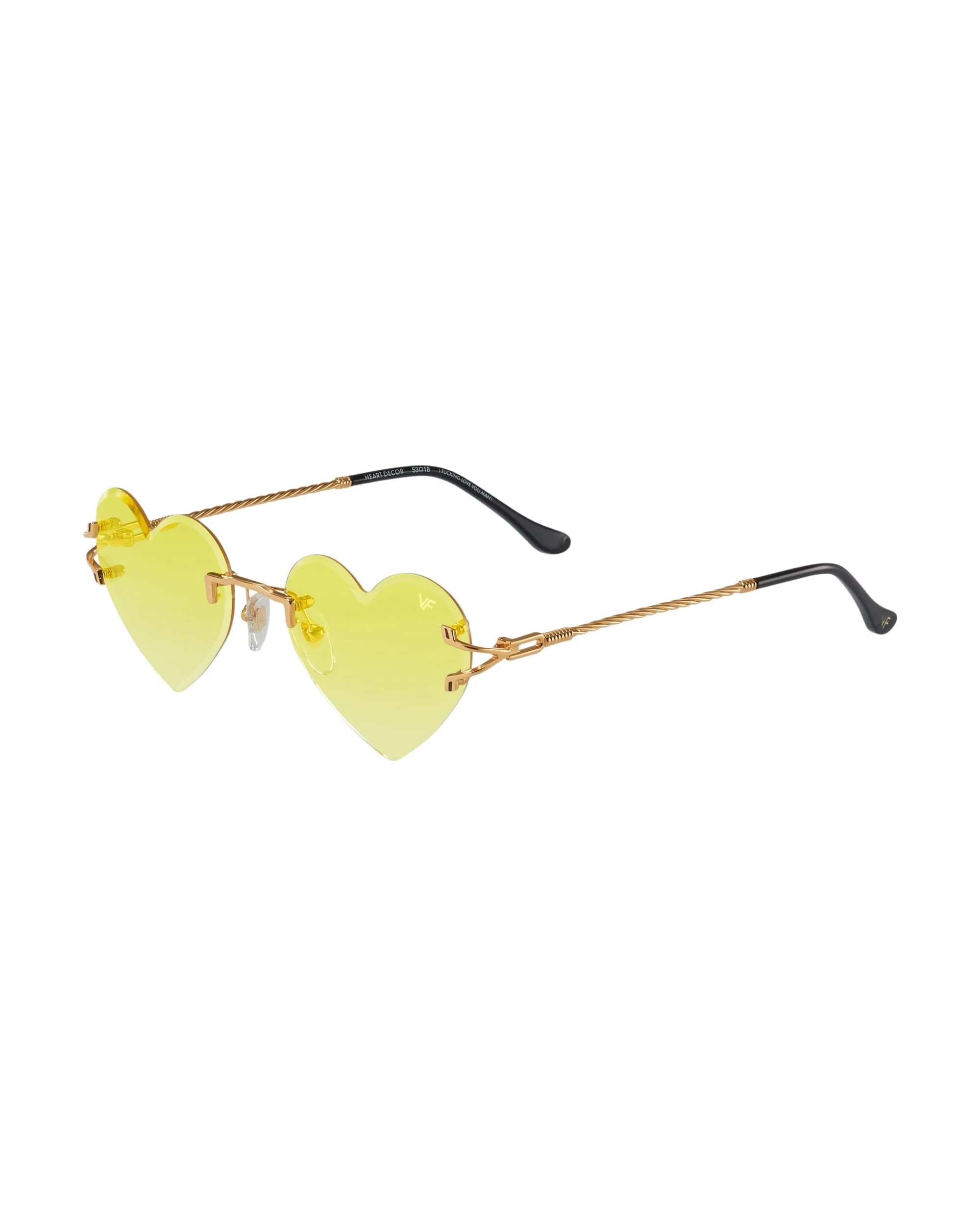 Heart Decor Rimless Drill Mount 24KT Gold - Image 12