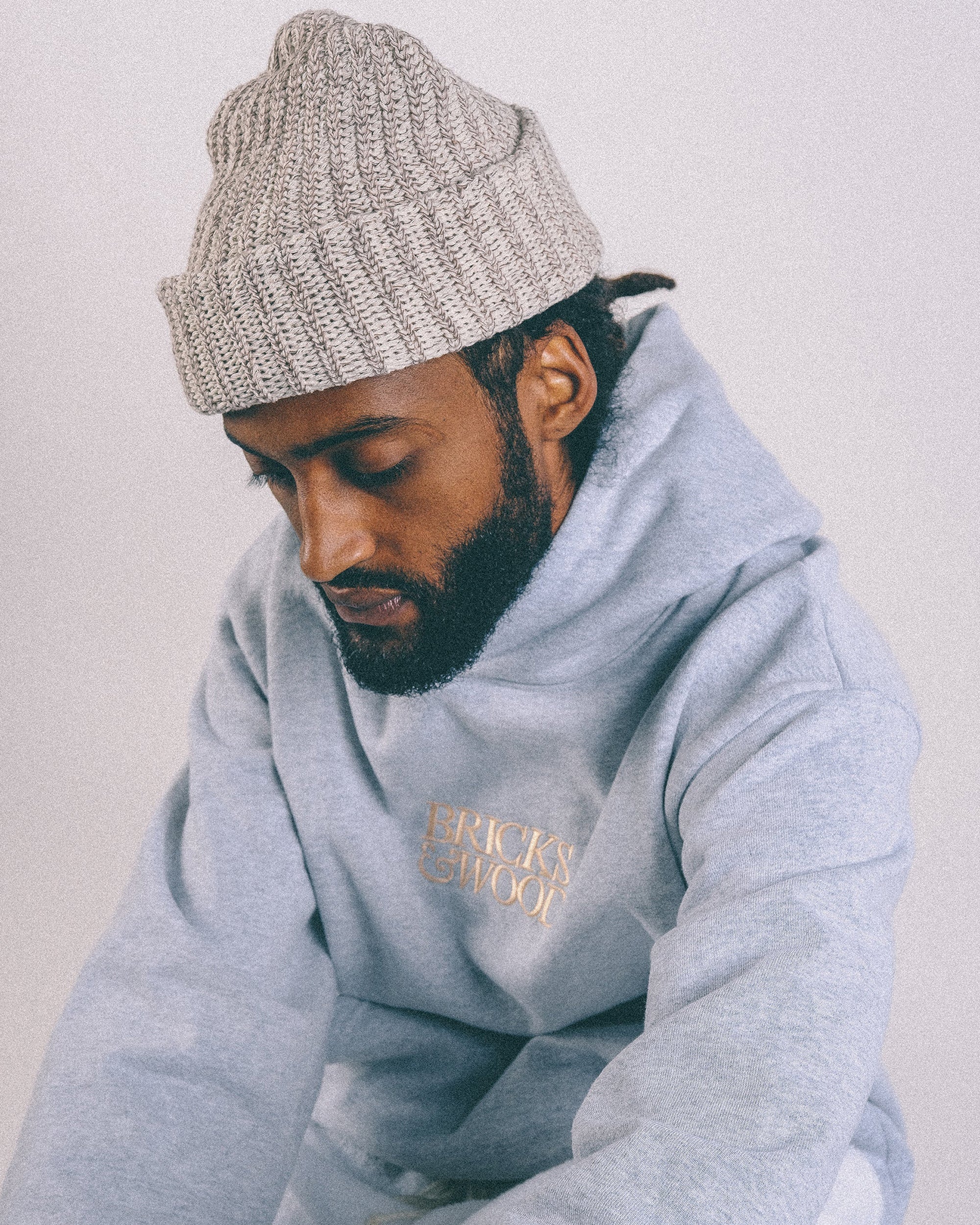 Heavy Knit Beanie - Coffee - Image 2