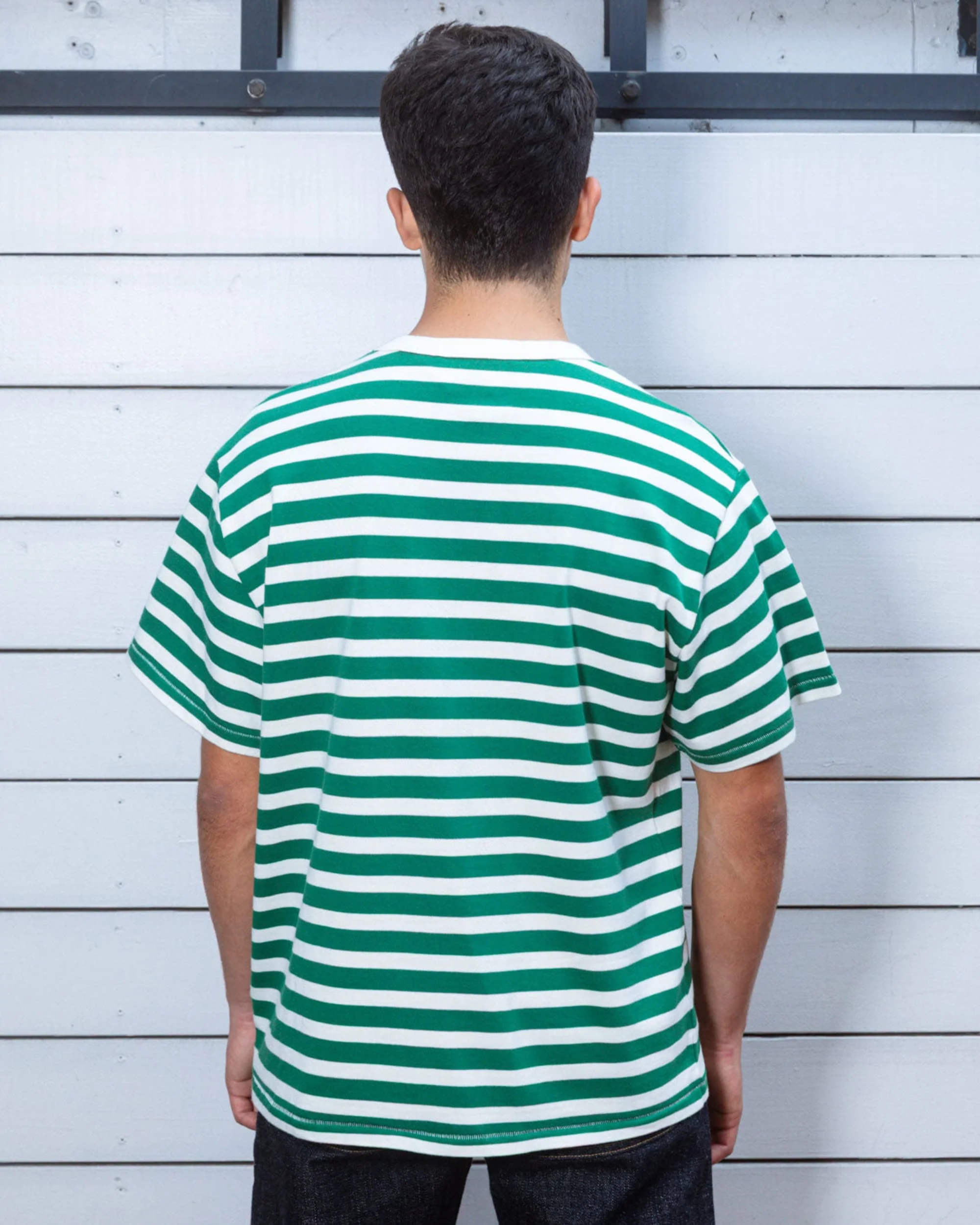 Heavyweight Stripe T-Shirt - Green - Image 4