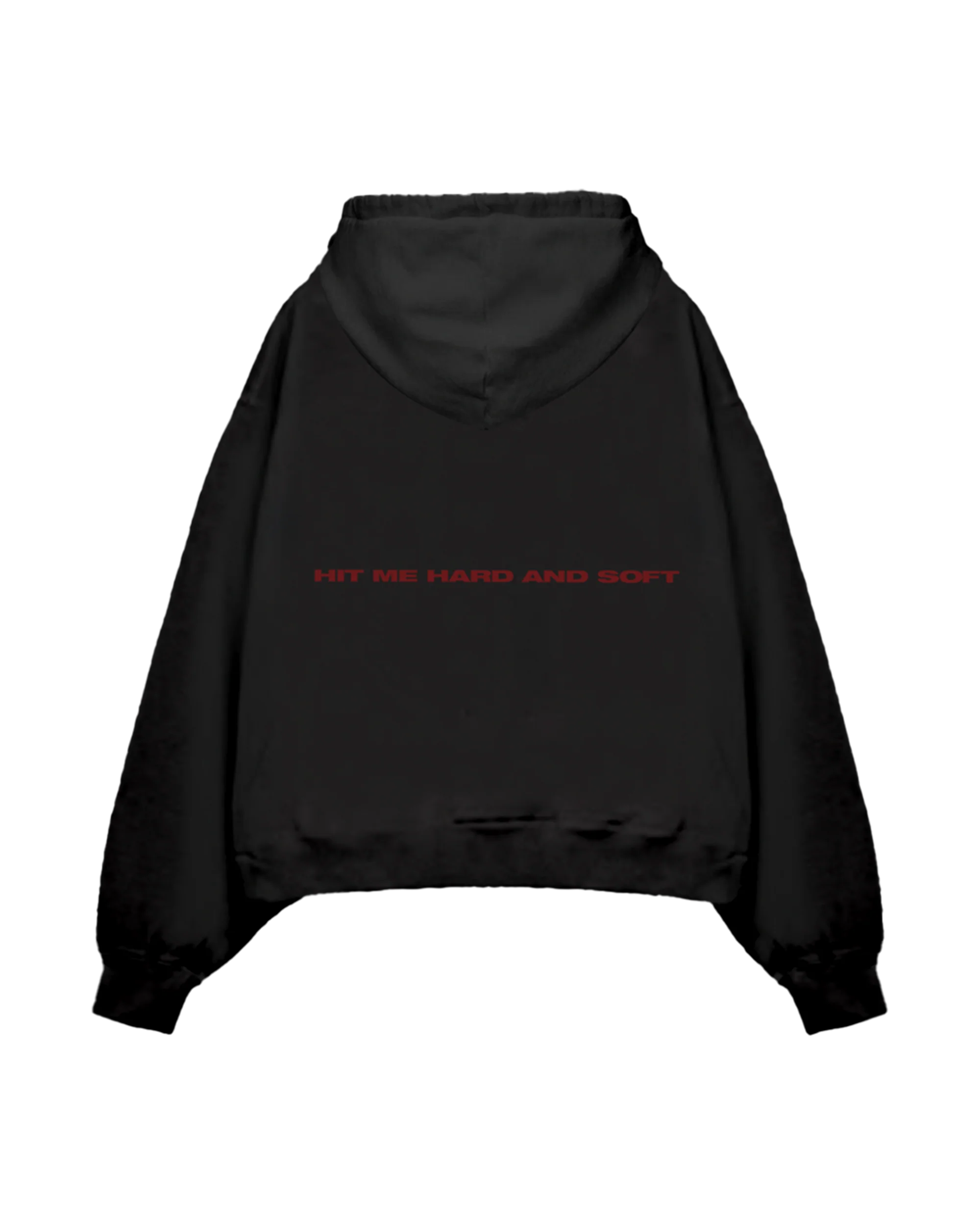 HIT ME HARD AND SOFT Black Cover Pullover Hoodie - Image 4