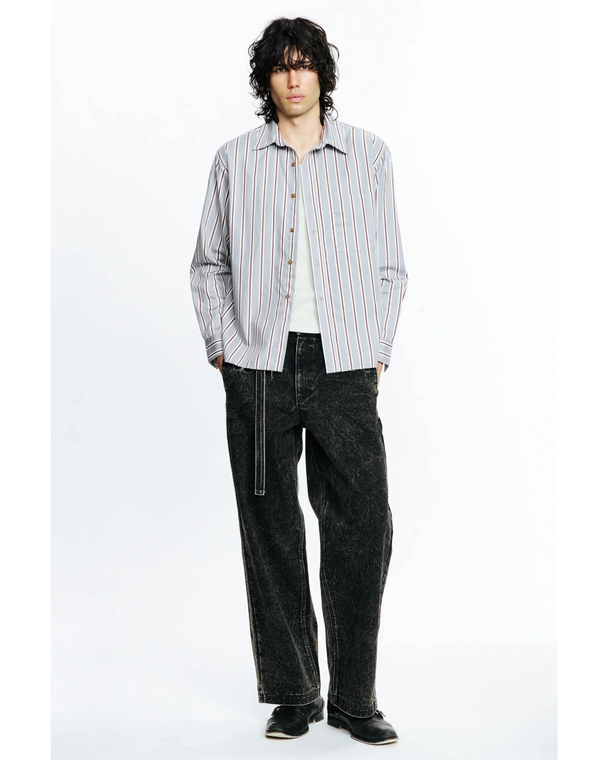 HOLD LS SHIRT - GREY STRIPE - Image 2