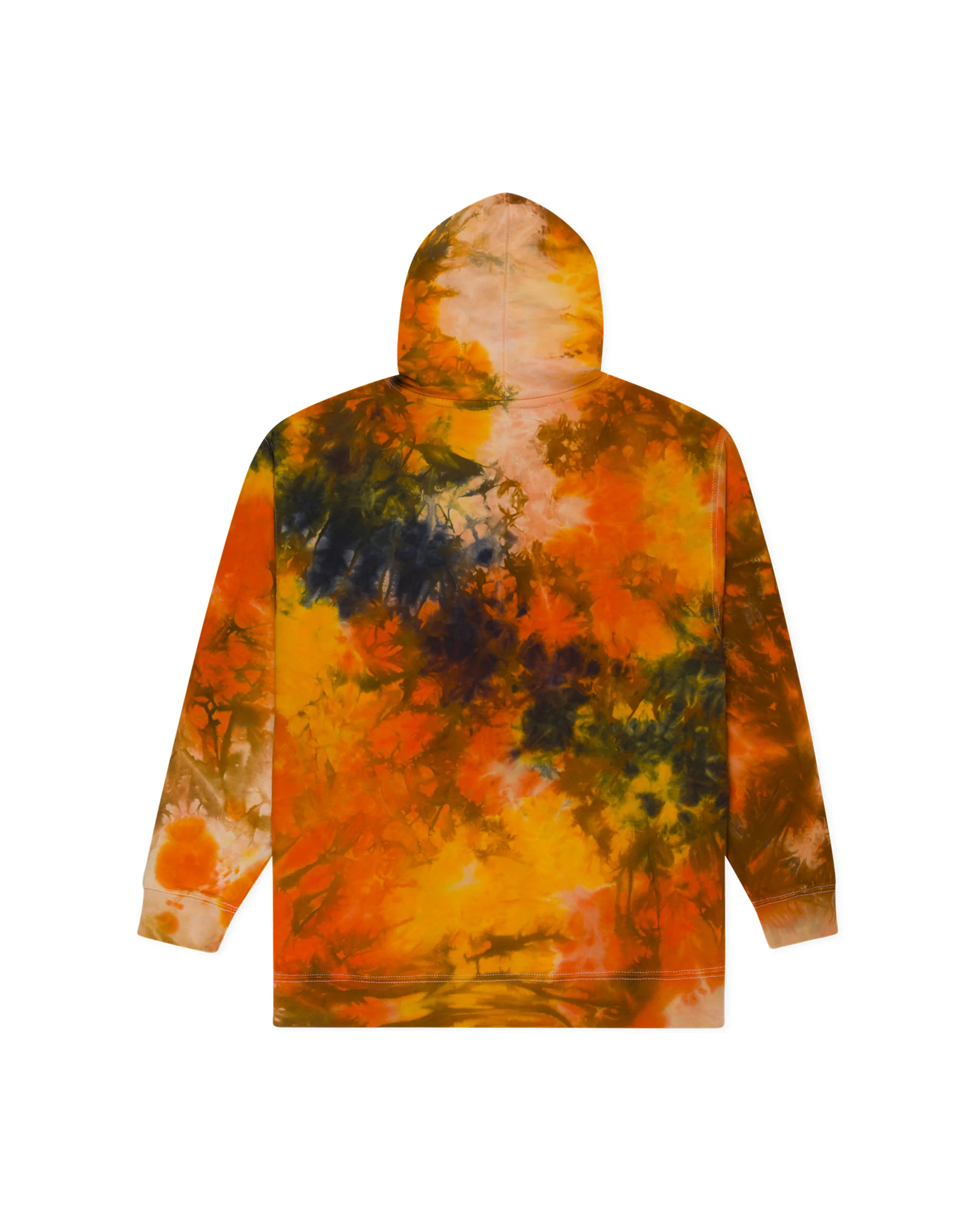 HORIZONTAL LIQUID HOODIE (ORANGE TIE DYE) - Image 2