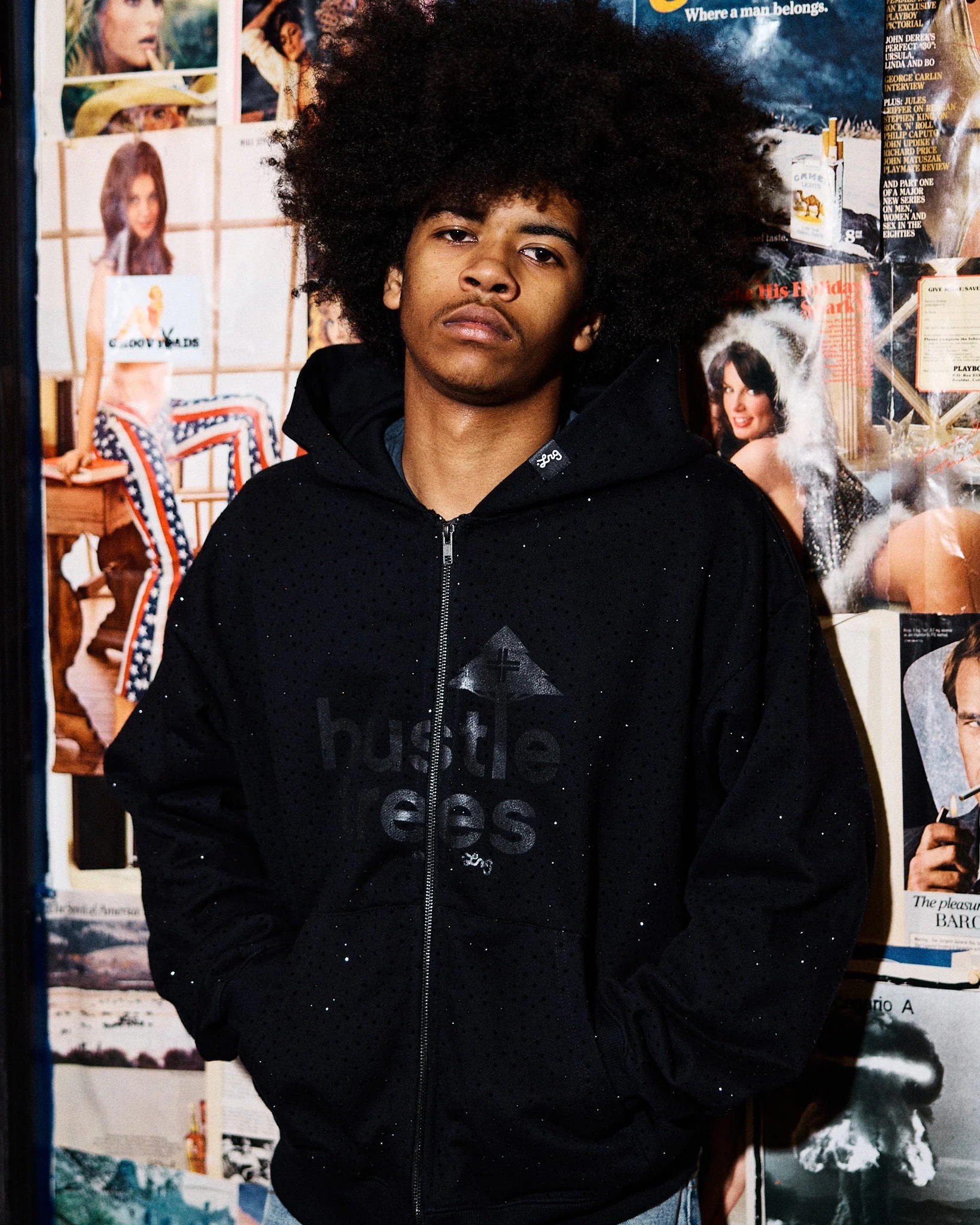 HUSTLE TREES LOGO ZIP HOODIE - Image 5