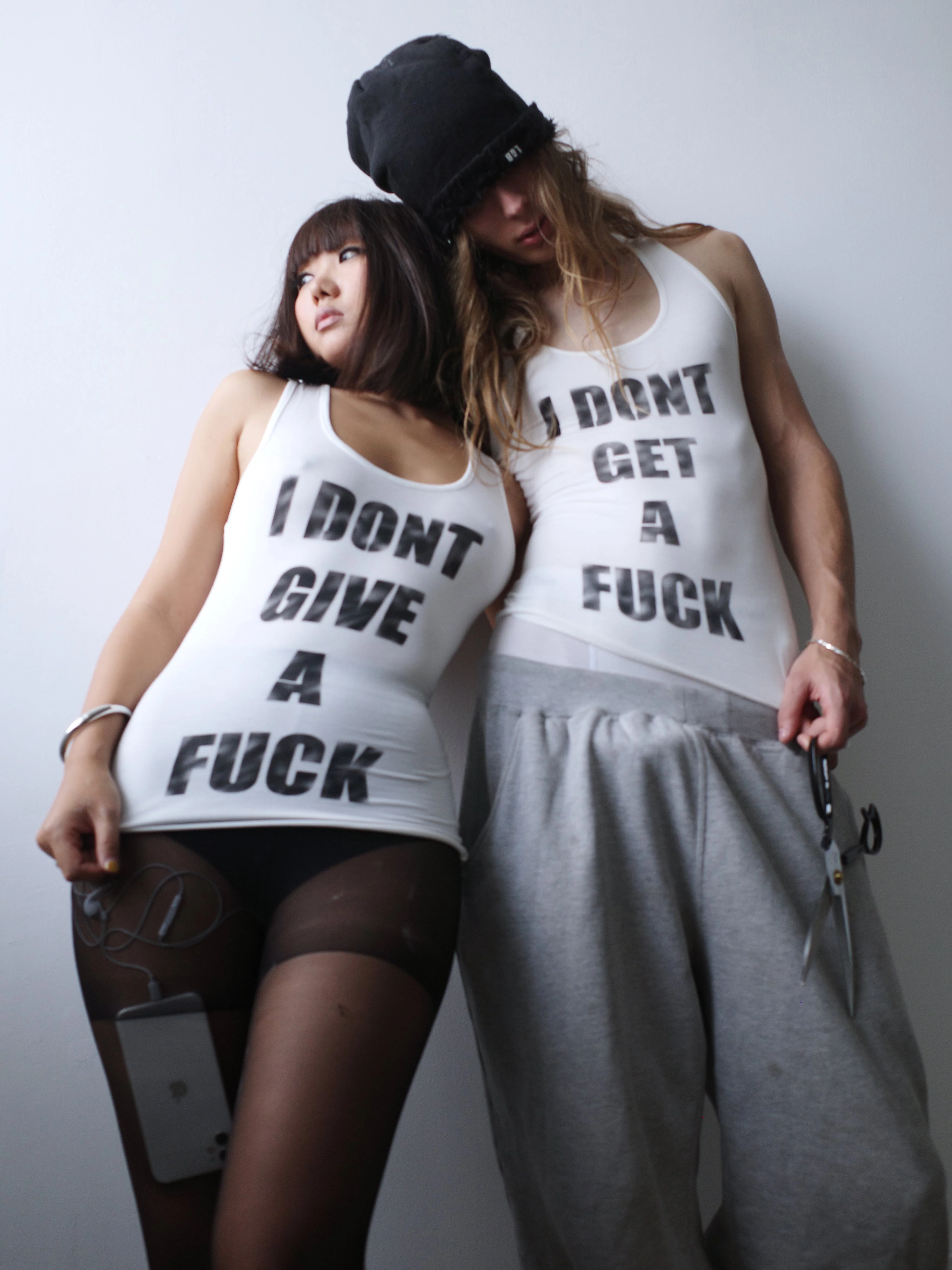 I DONT GIVE/GET A FUCK Spray Tank Top - Image 23