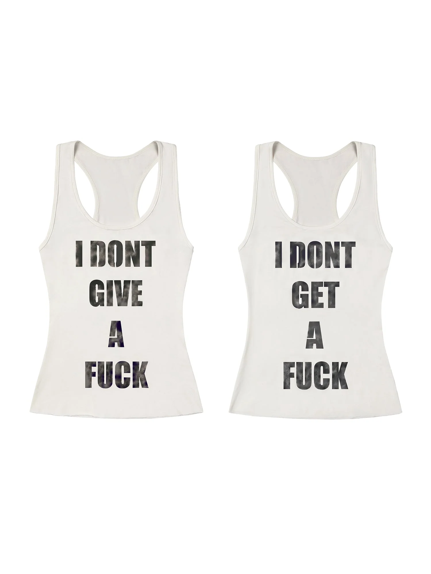I DONT GIVE/GET A FUCK Spray Tank Top - Image 24