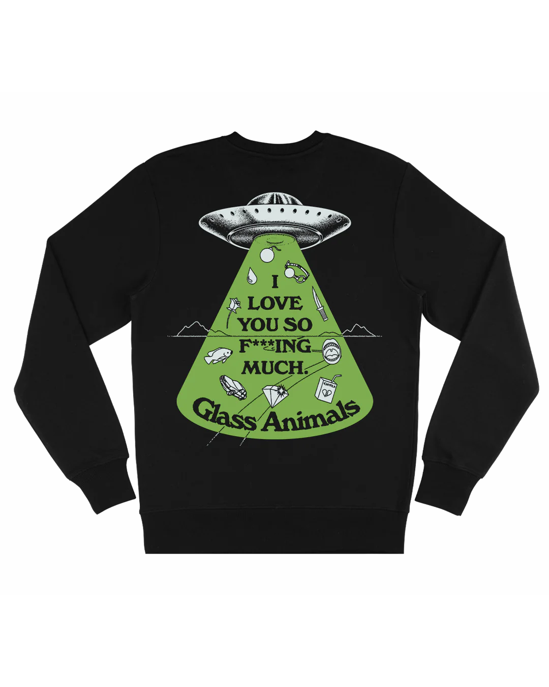 I Love You So F***ing Much Glow-In-The-Dark Sweater In Black - Image 2