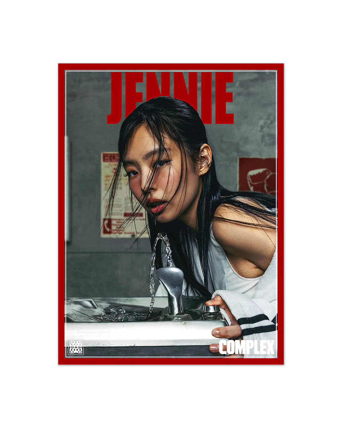 Jennie Complex Cover x GAS 18x24 Red Lithograph