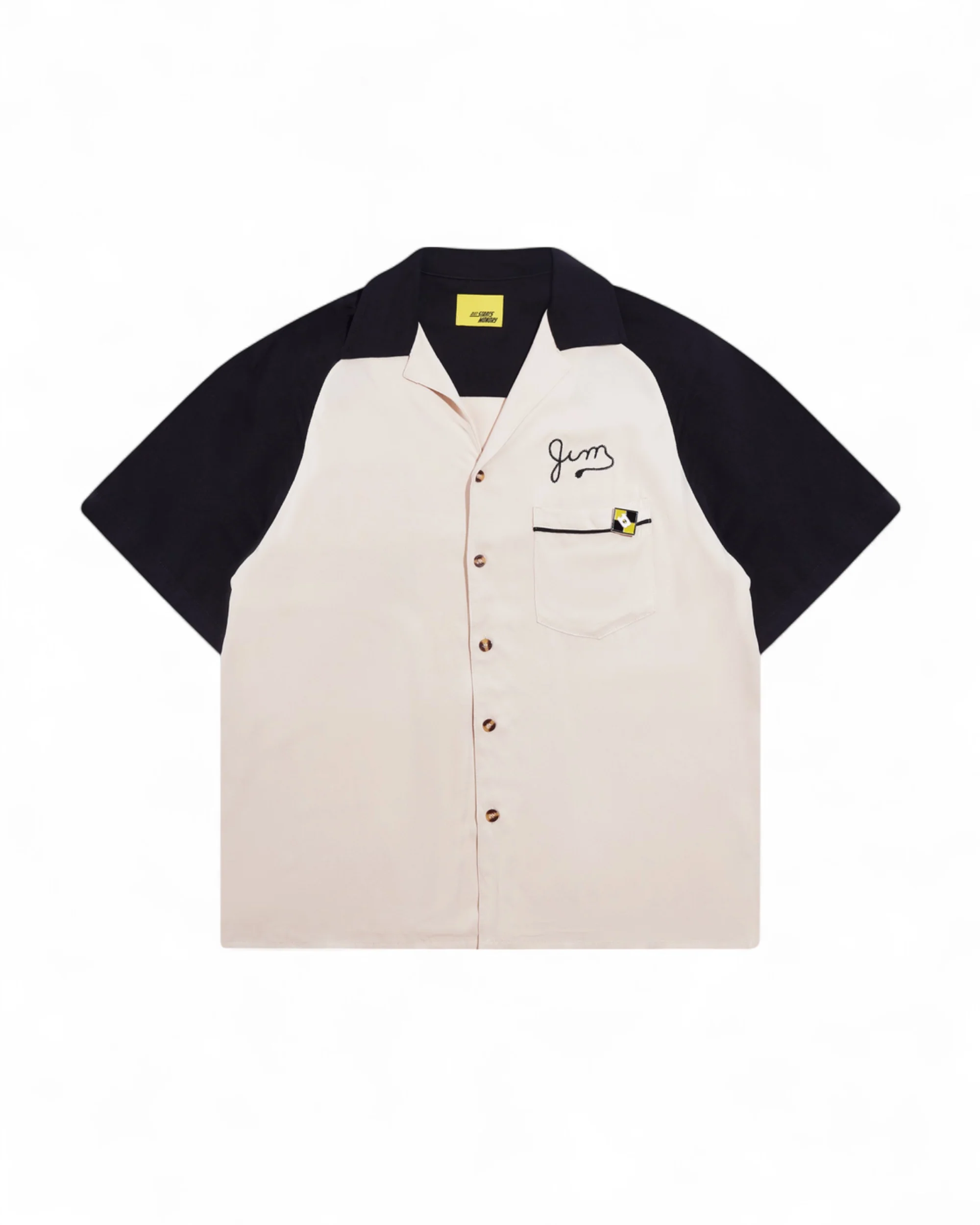 Jim Button Up Shirt - Beige/Black