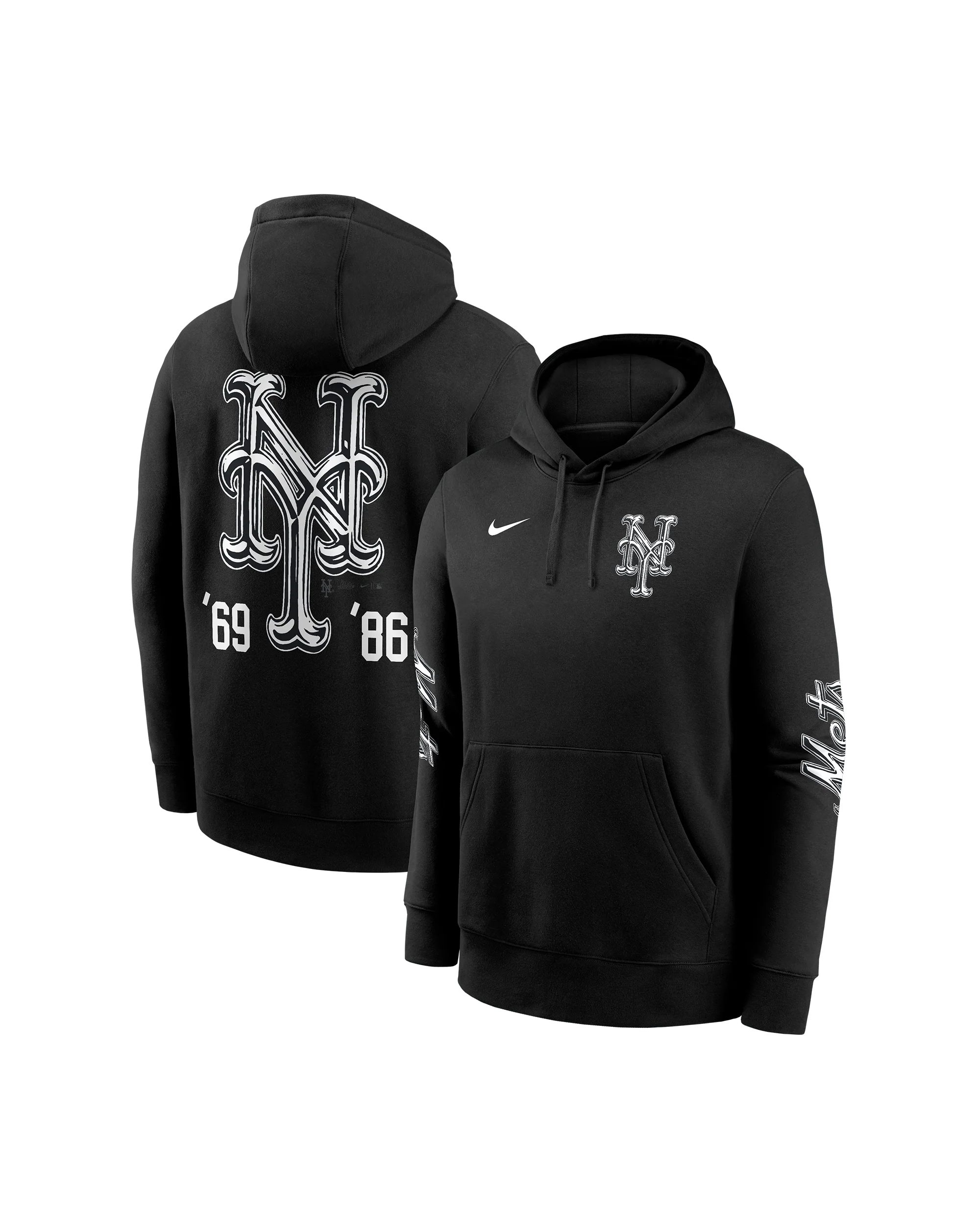 Joshua Vides x NIKE x Mets Hoodie - Black - Image 3