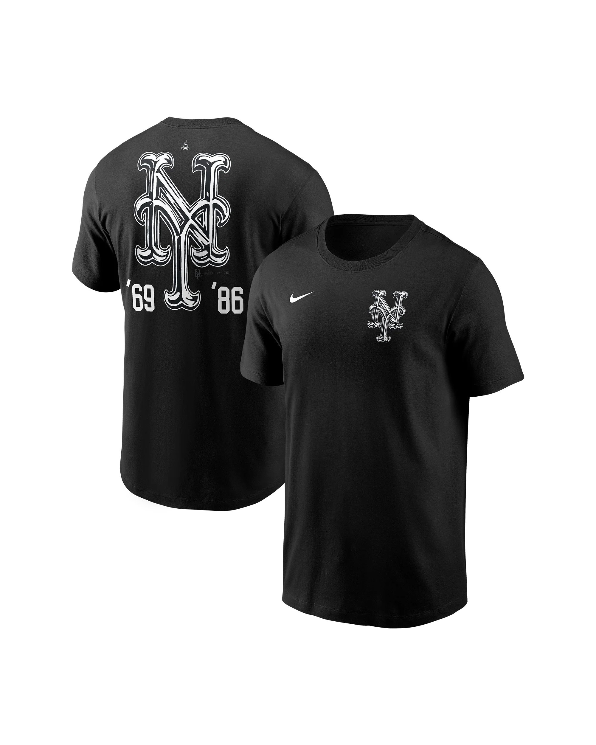 Joshua Vides x NIKE x Mets Tee - Black - Image 3
