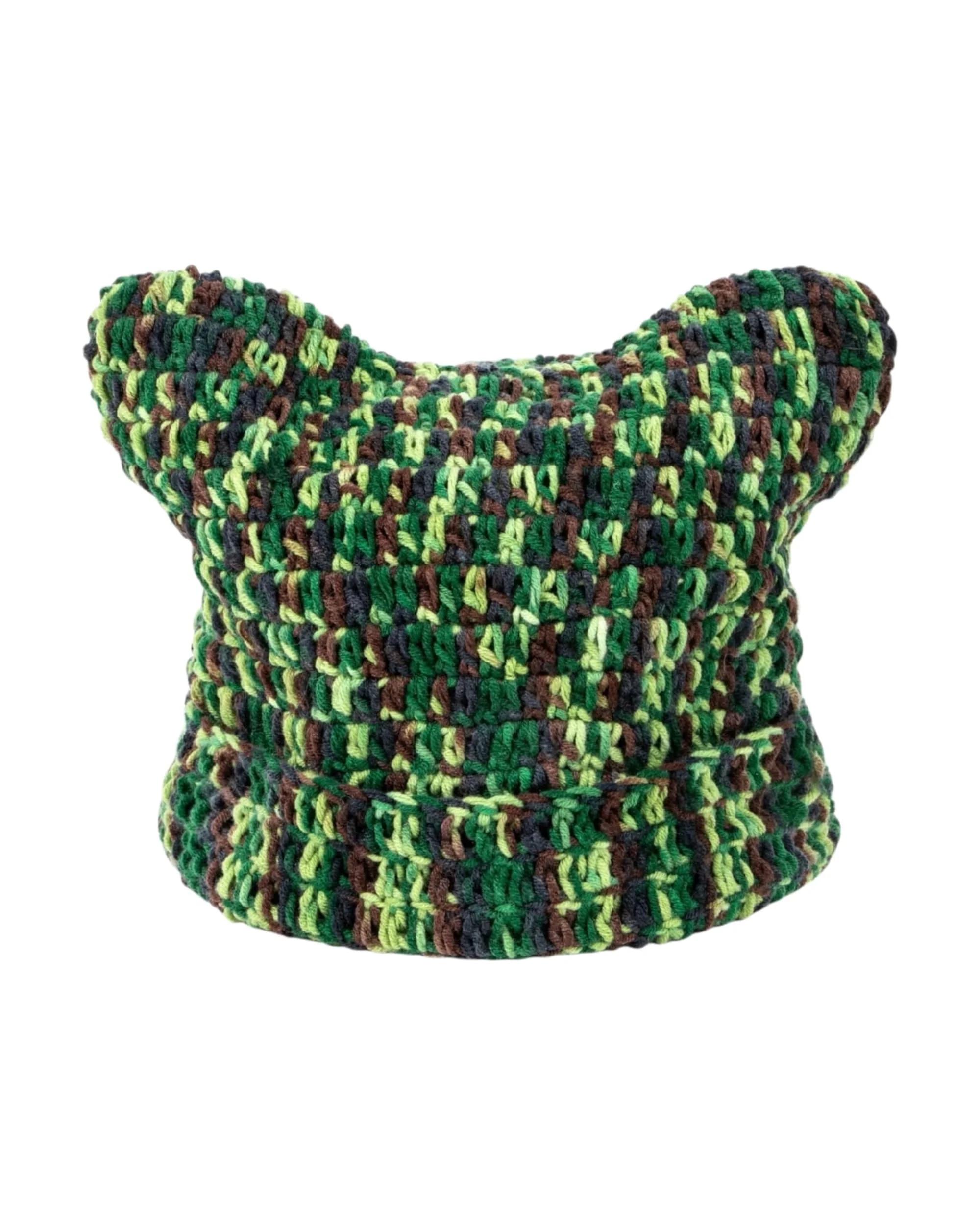 Jungle Camo Crochet Cat Hat