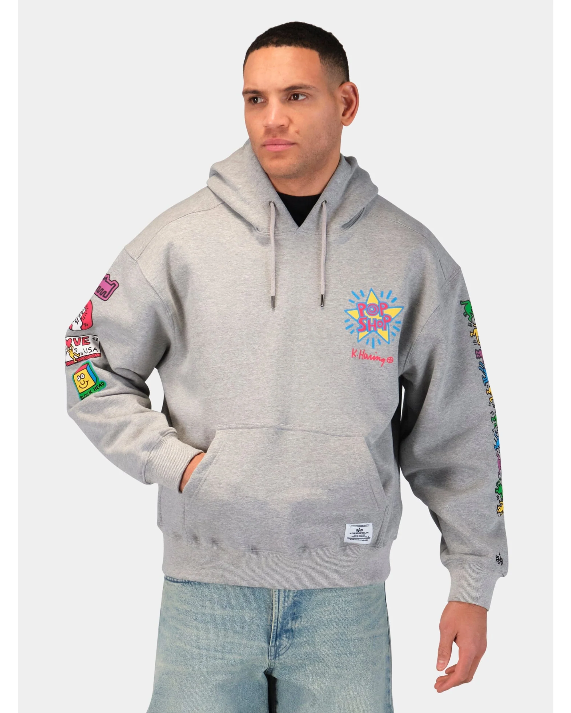 KEITH HARING X ALPHA POP SHOP GRAPHIC HOODIE - Image 4