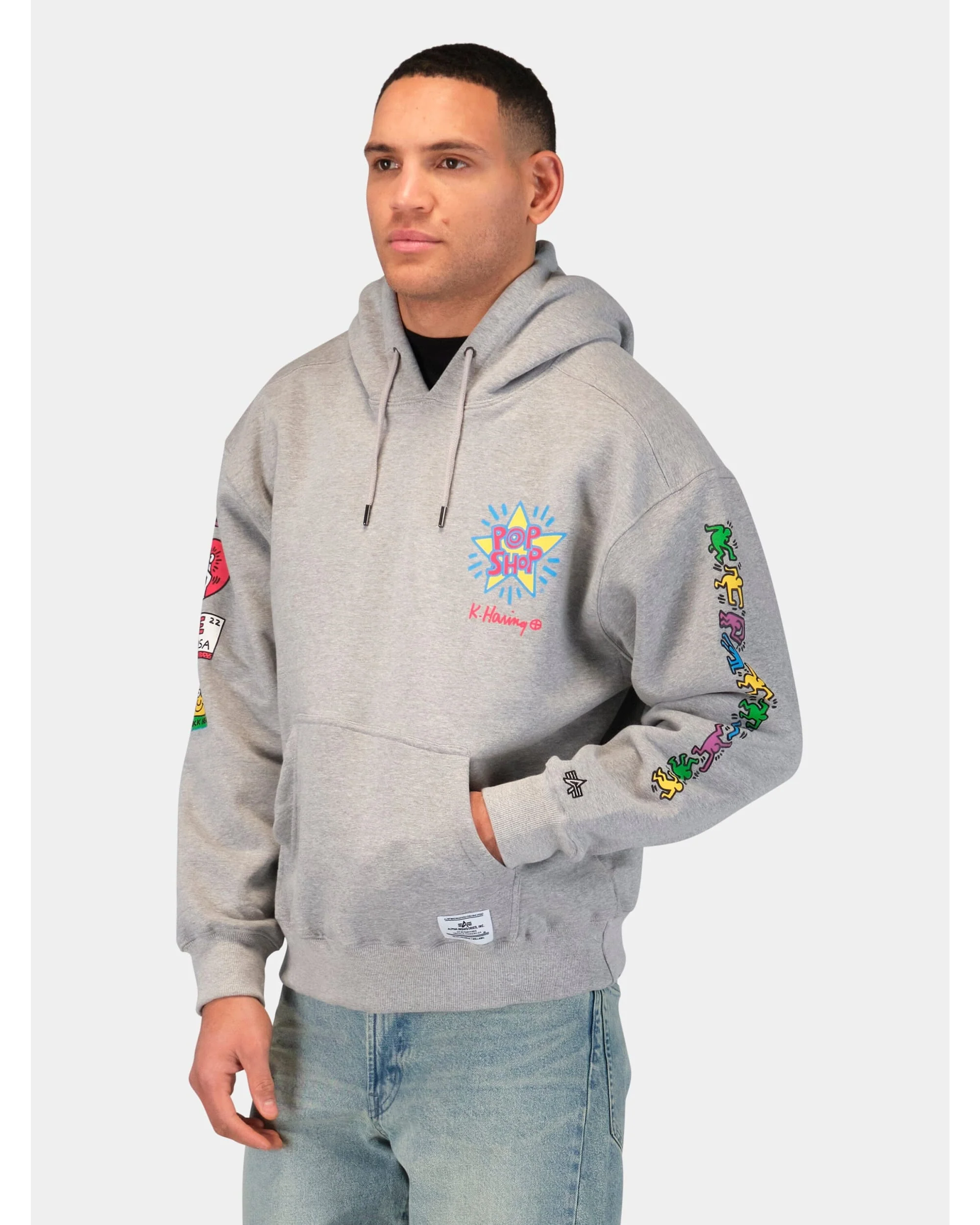 KEITH HARING X ALPHA POP SHOP GRAPHIC HOODIE - Image 5