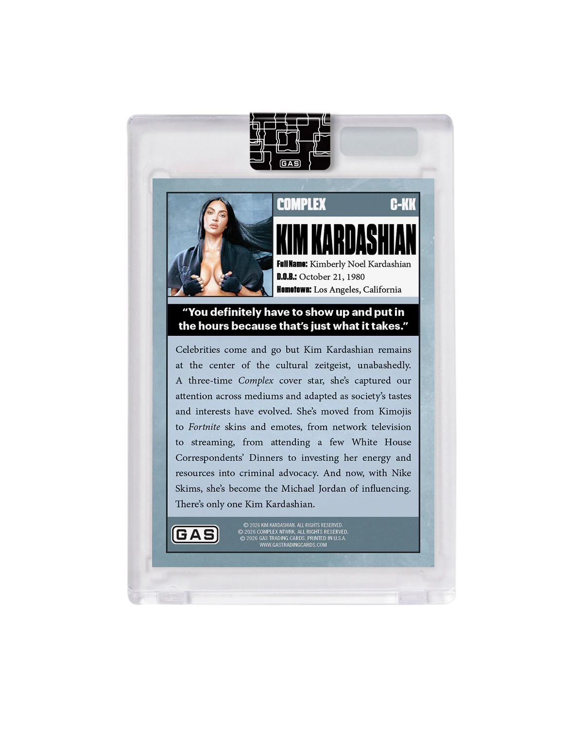 Kim Kardashian Complex Cover x GAS Trading Card - Image 5