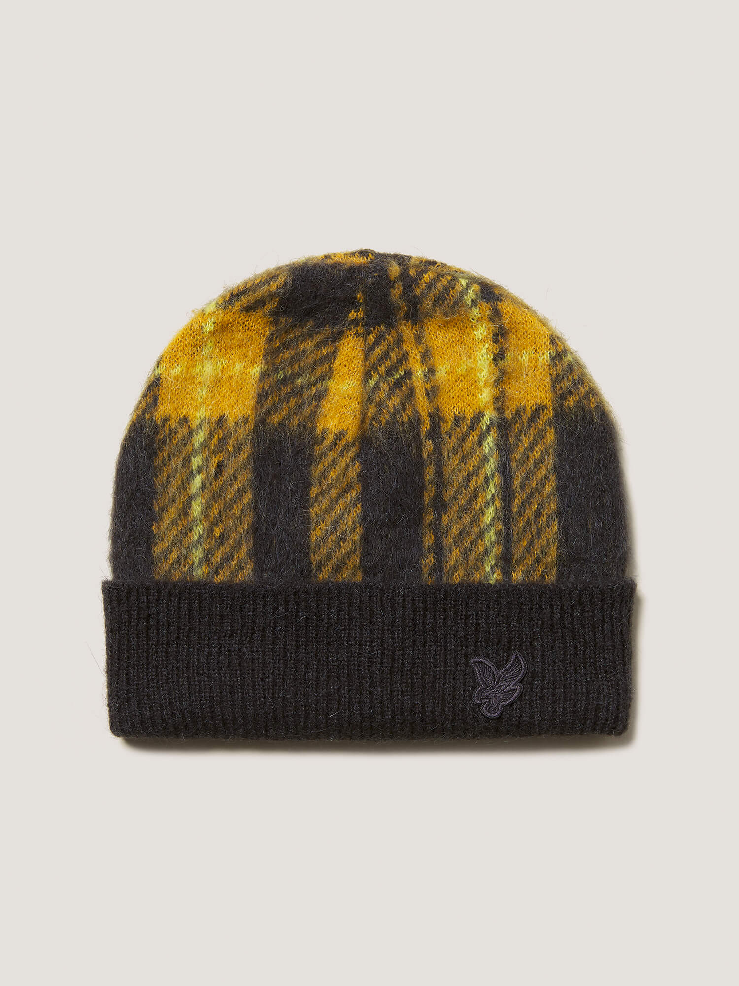KNITTED TARTAN BEANIE - ANNIVERSARY GOLD - Image 4