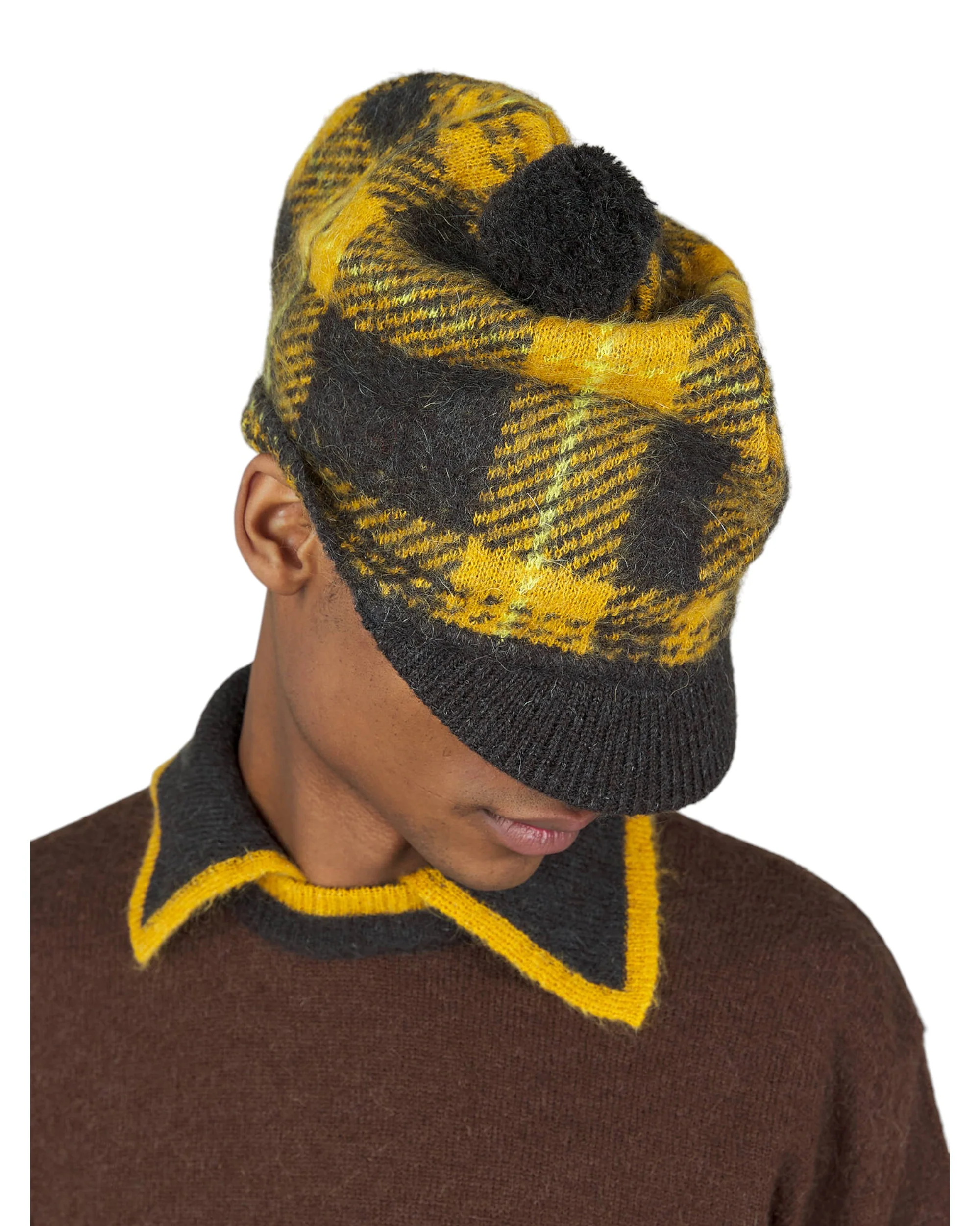 KNITTED TARTAN TAM - ANNIVERSARY GOLD - Image 2