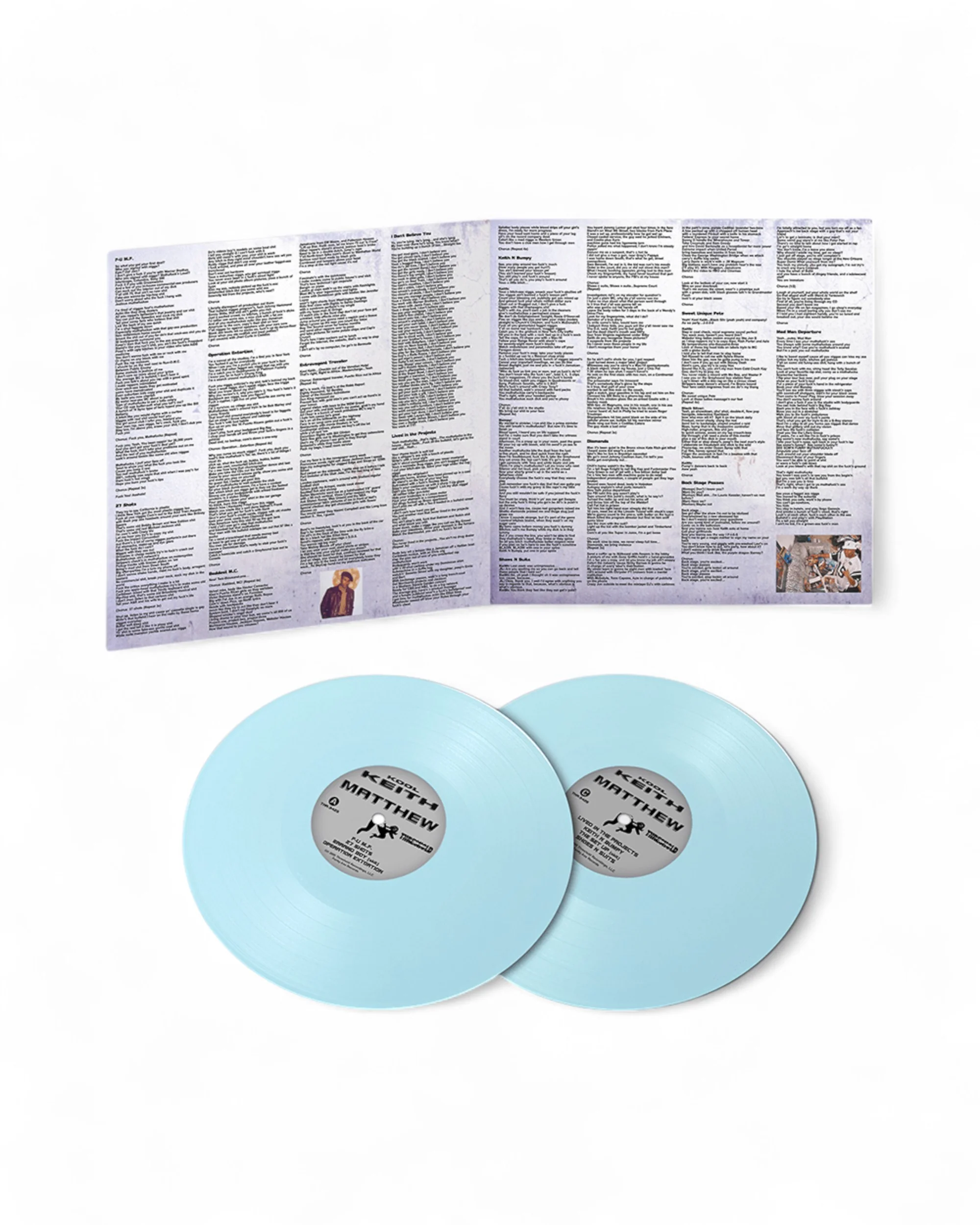 Kool Keith – Matthew (25th Anniversary Edition) (2xLP - Baby Blue Vinyl - Fat Beats Exclusive) - Image 2