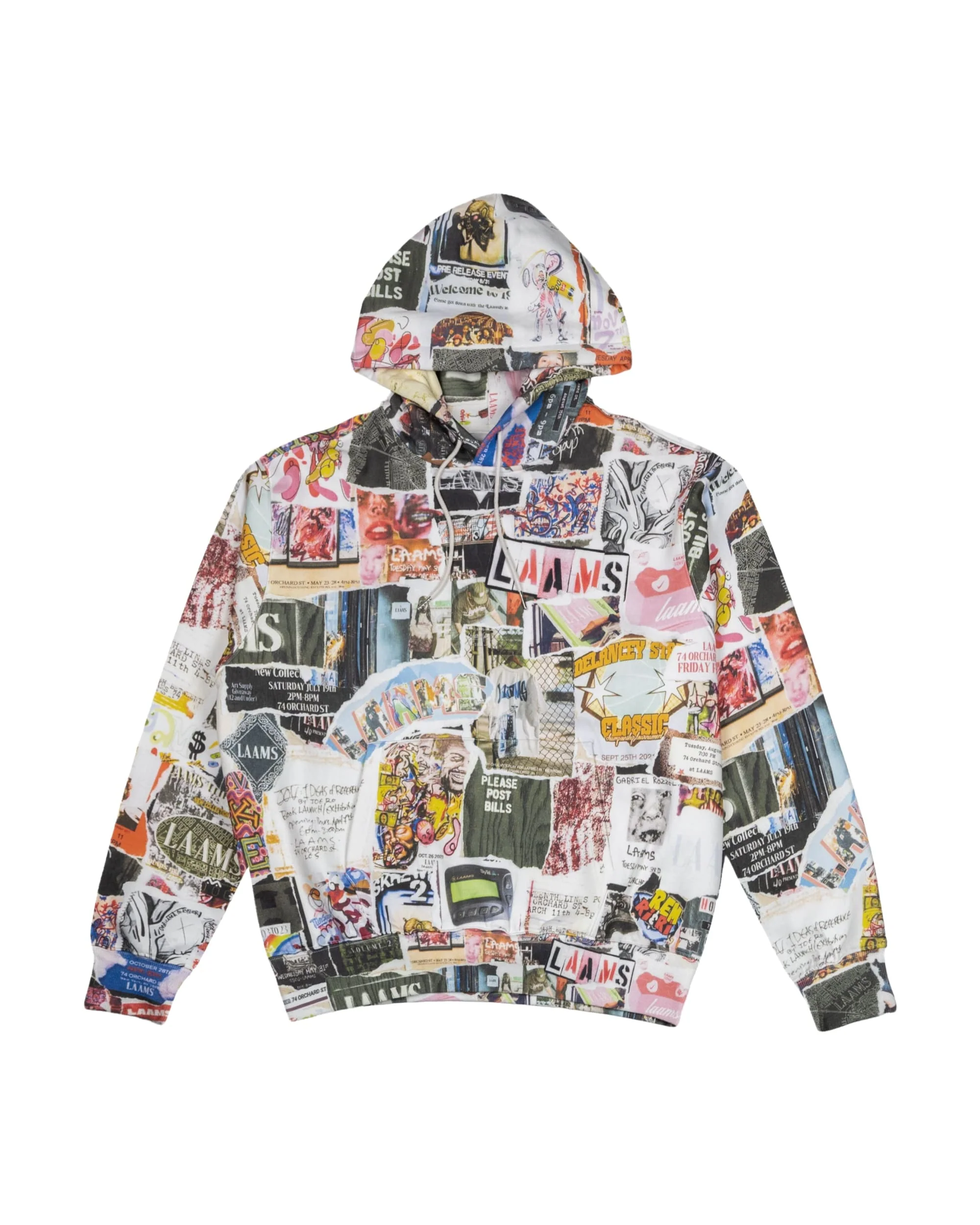 LAAMS Posted Bills All Over Hoodie (Multi)