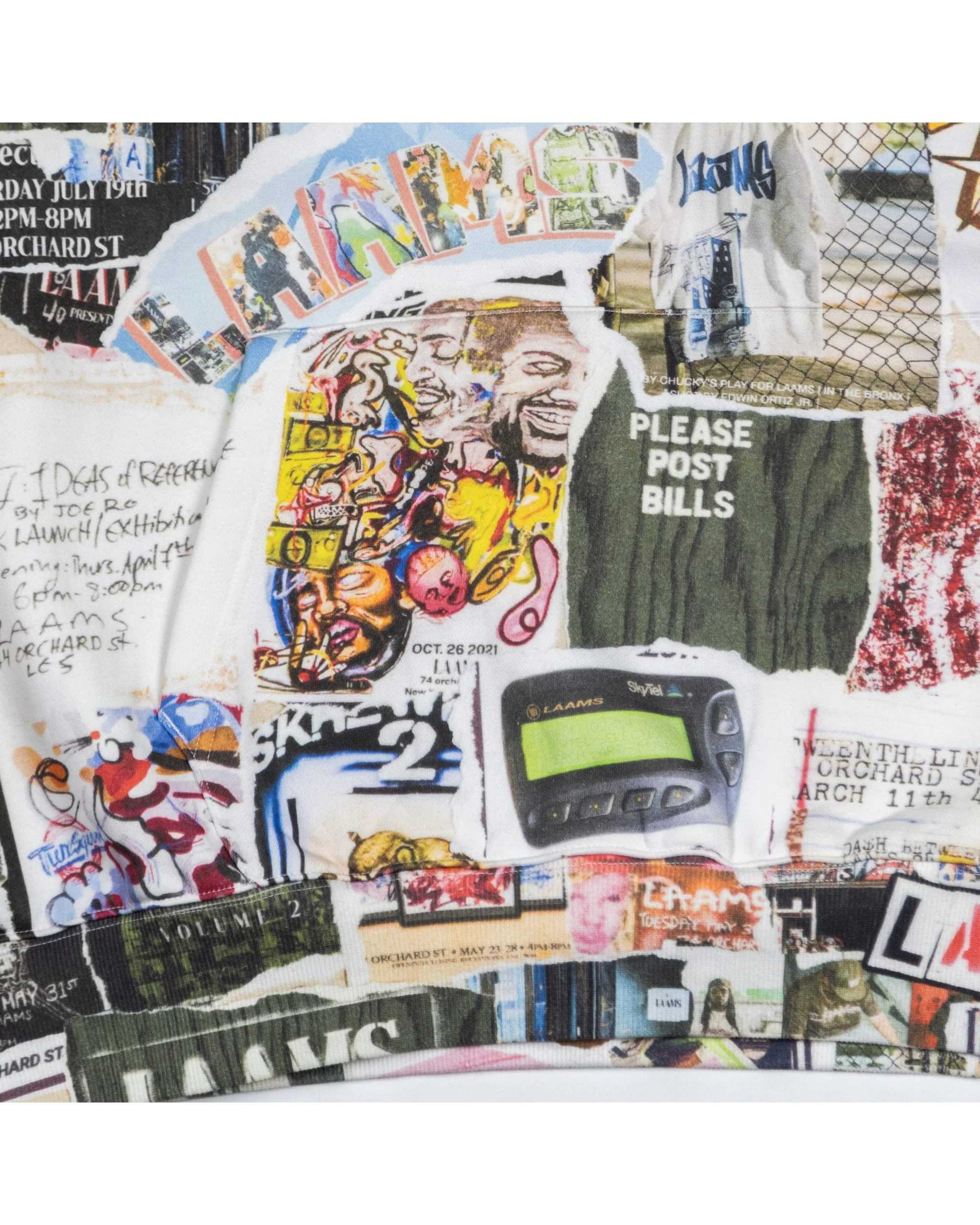 LAAMS Posted Bills All Over Hoodie (Multi) - Image 3