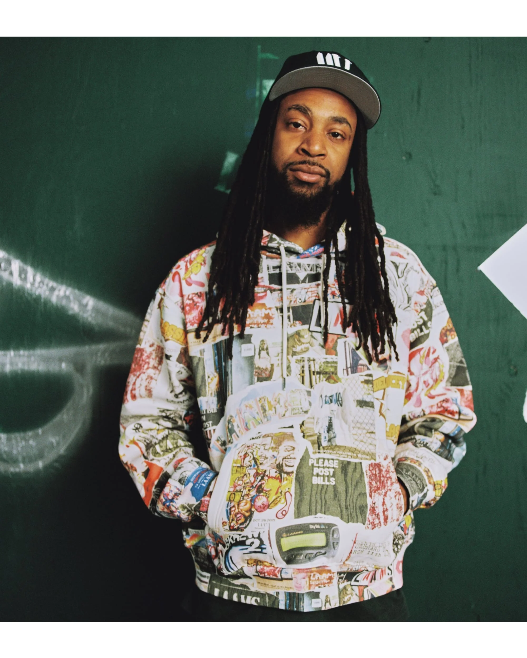 LAAMS Posted Bills All Over Hoodie (Multi) - Image 5