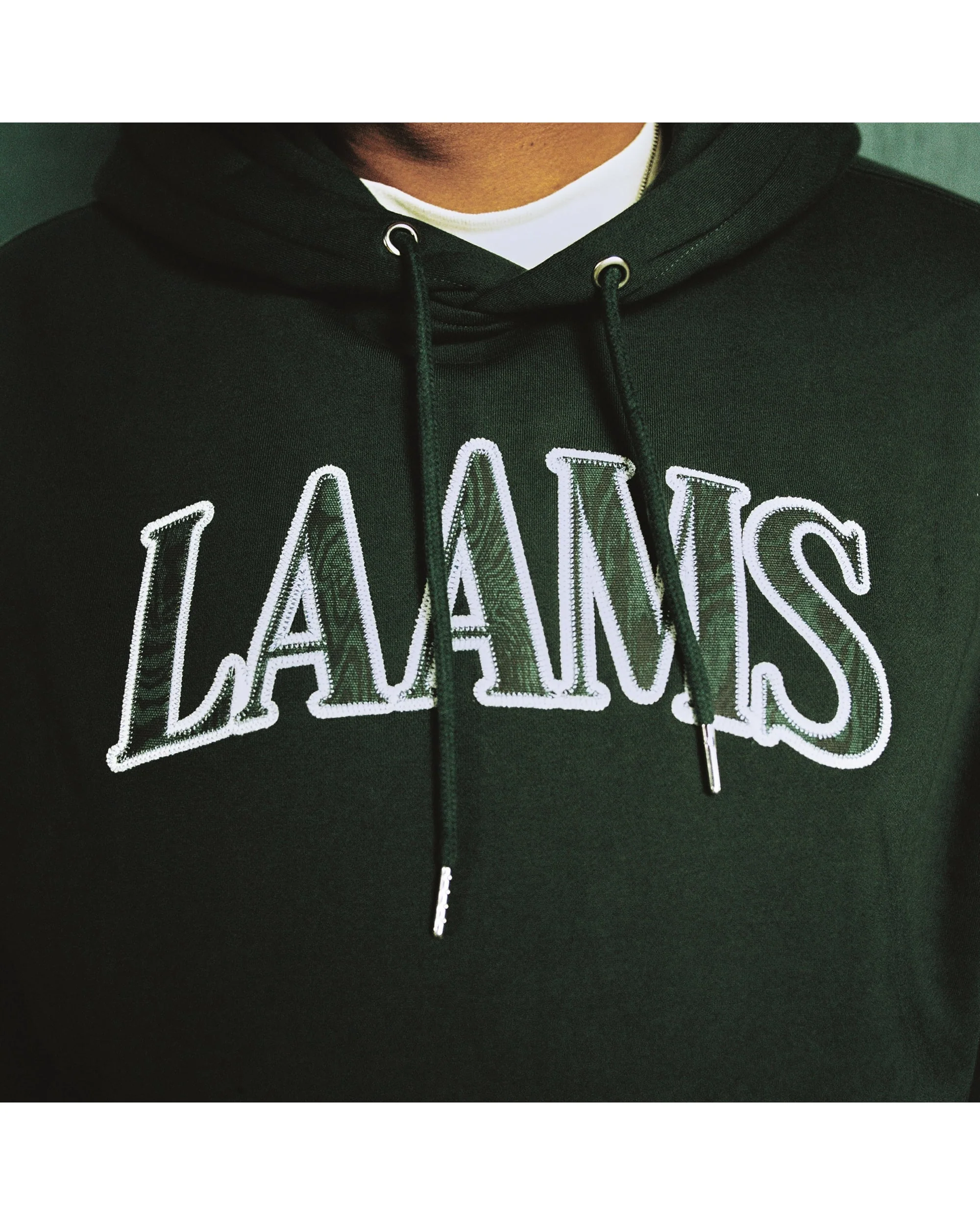 LAAMS Woodgrain Collegiate Hoodie (Green) - Image 5