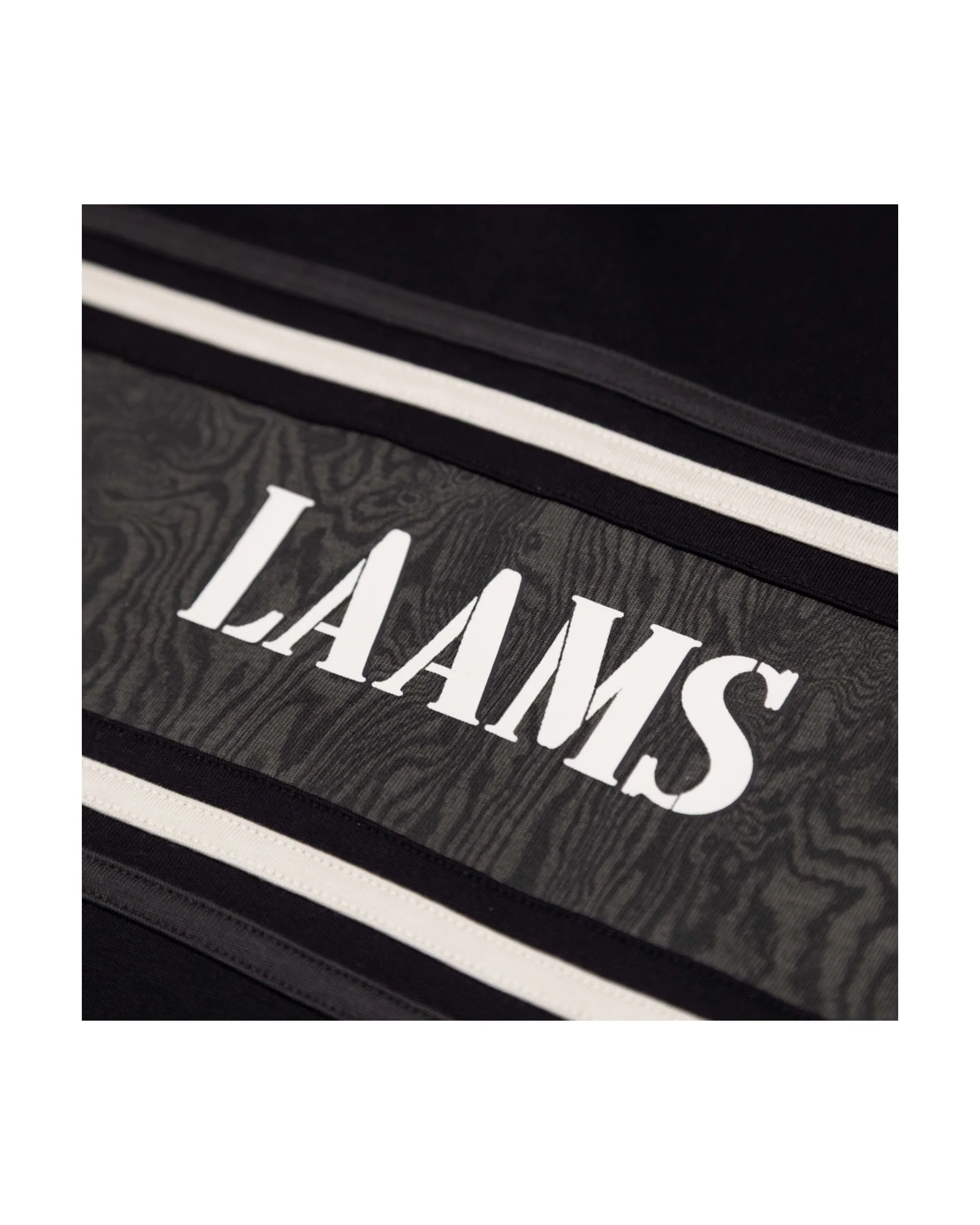 LAAMS Woodgrain Panel T-Shirt (Black/Grey) - Image 2