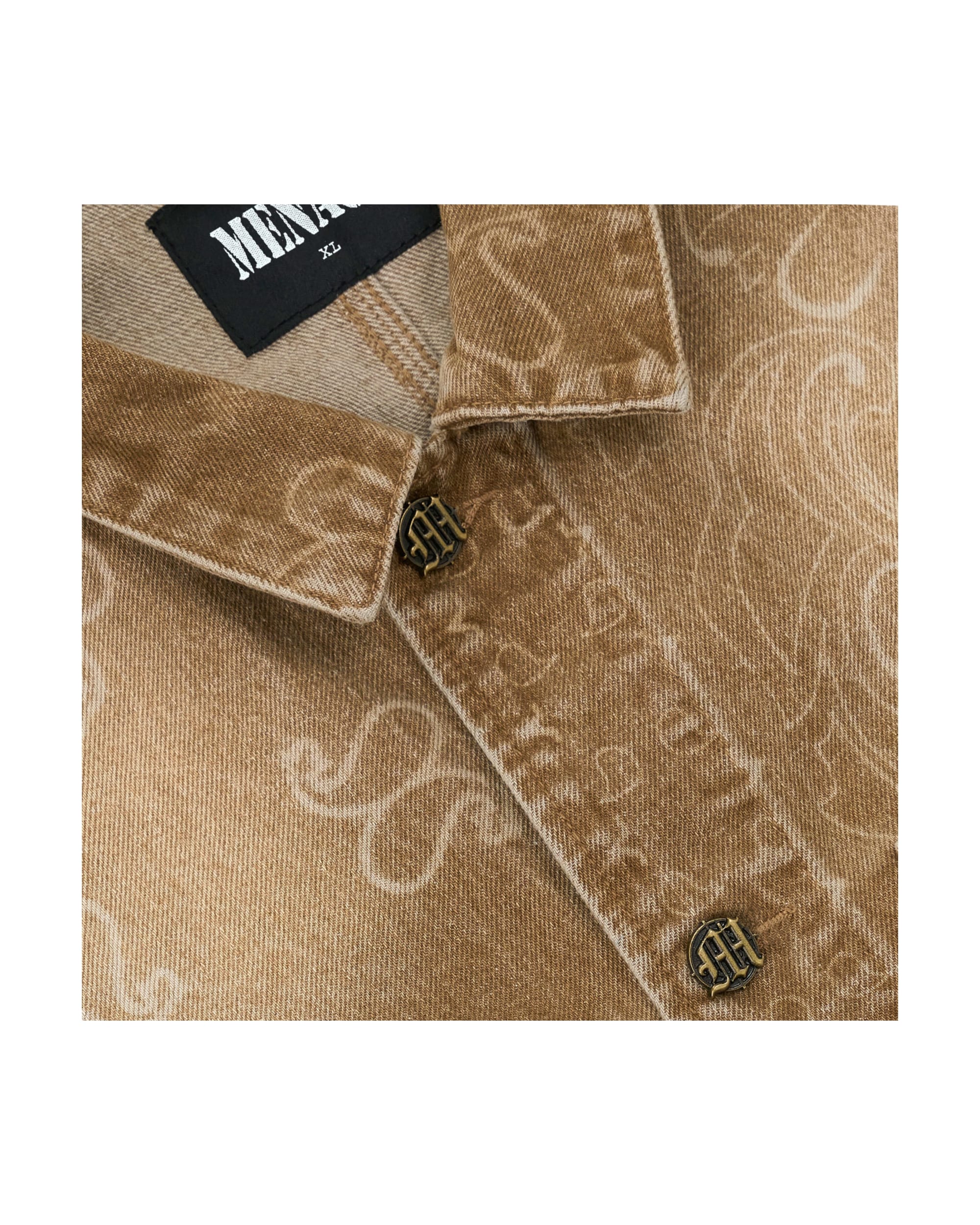 LASER ENGRAVED PAISLEY DENIM JACKET - Image 4