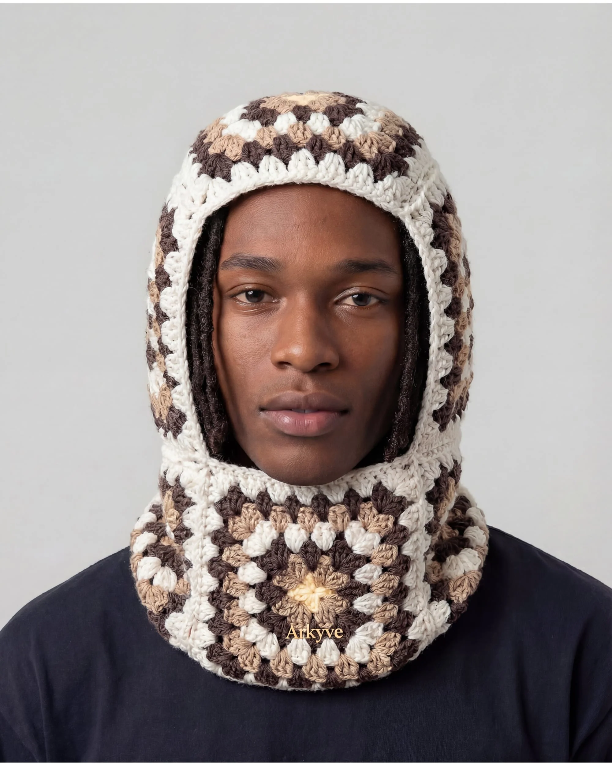 Latte Crochet Hood - Image 2