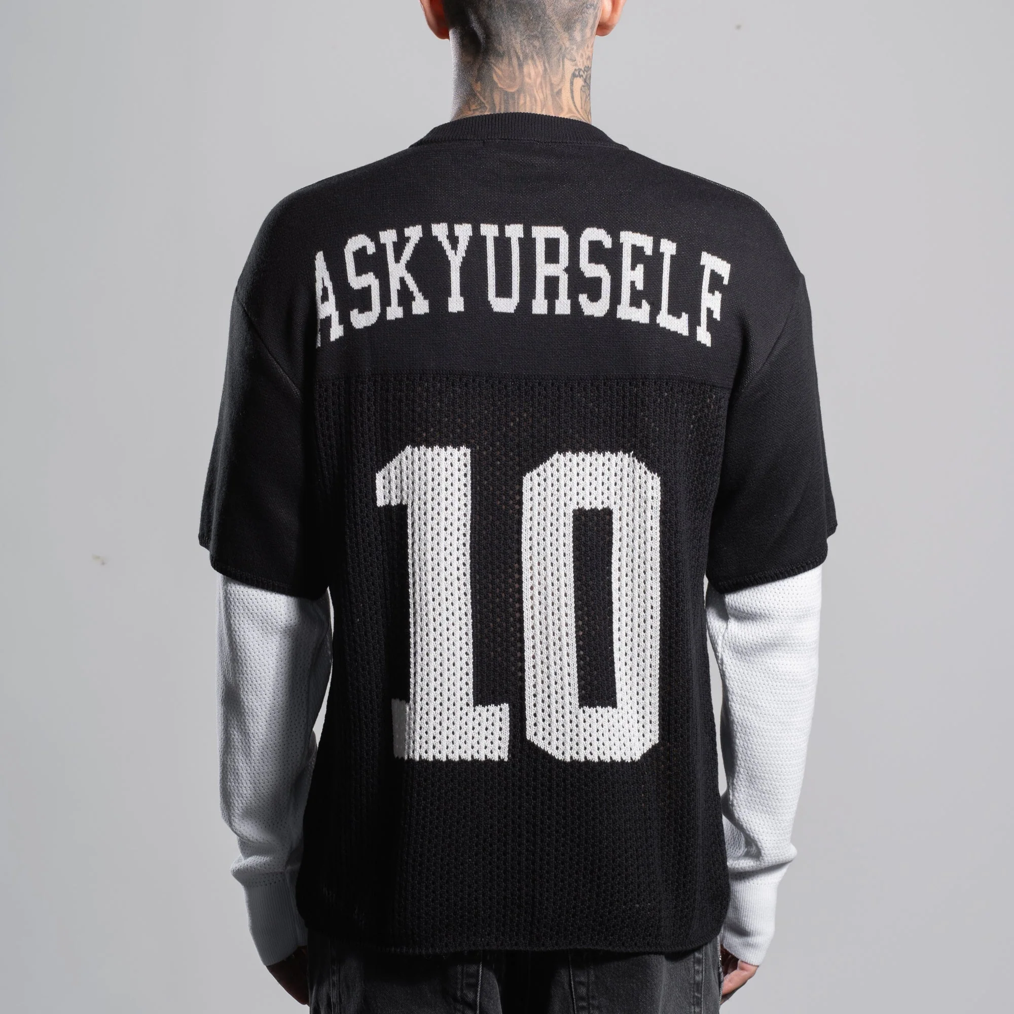 LAYERED KNIT MESH JERSEY - Image 8