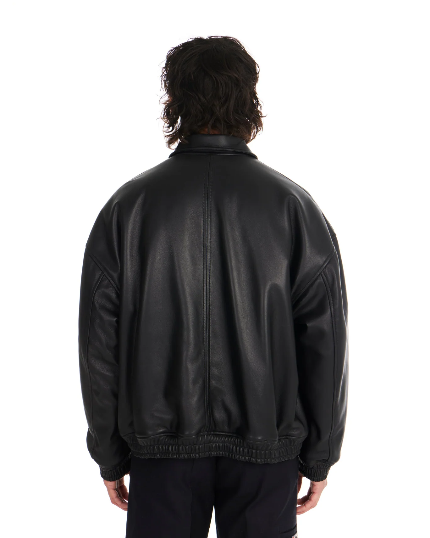 Leather Bomber Jacket - Image 3
