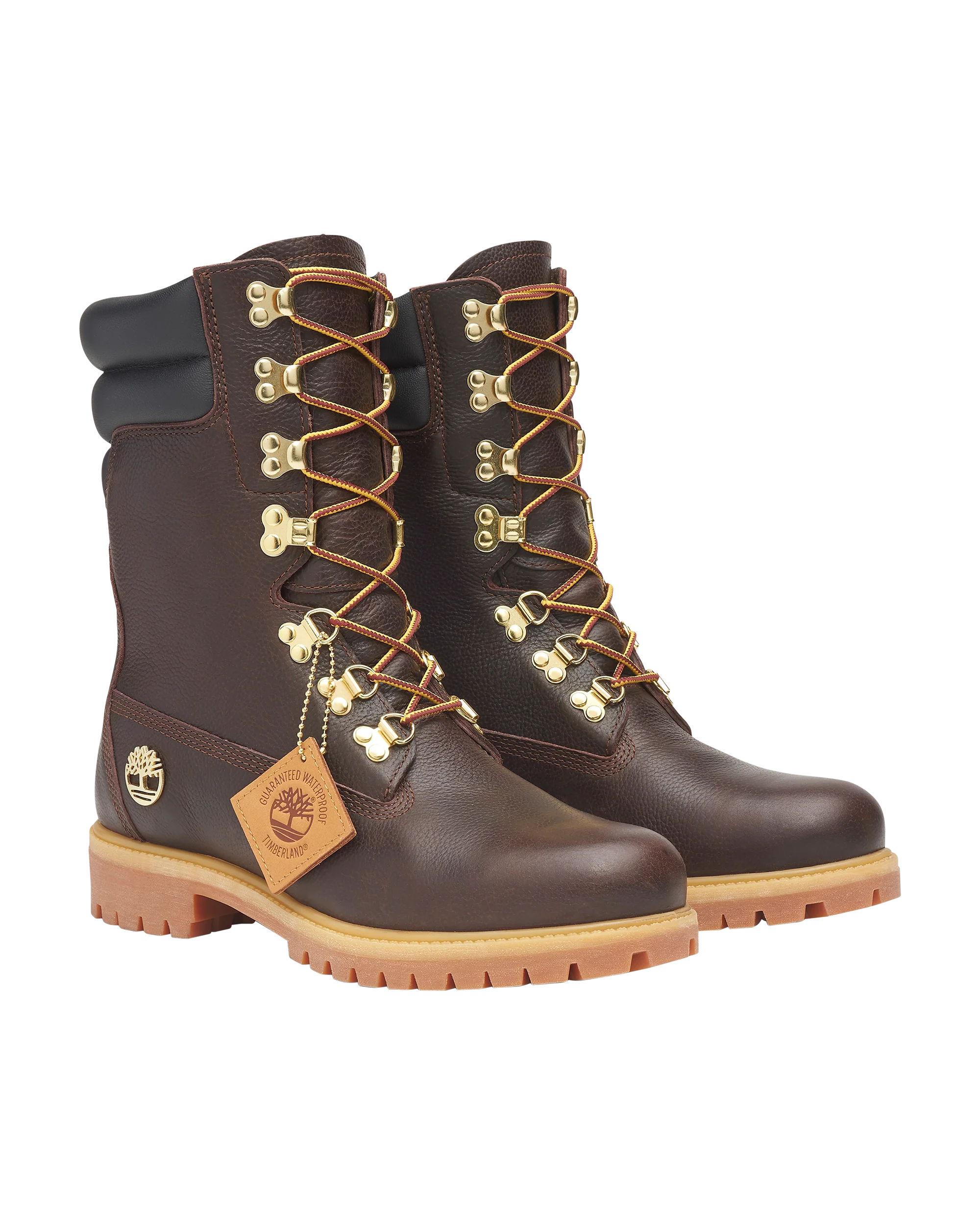 LEATHER ESPRESSO TALL LACE UP WATERPROOF BOOT - Image 4