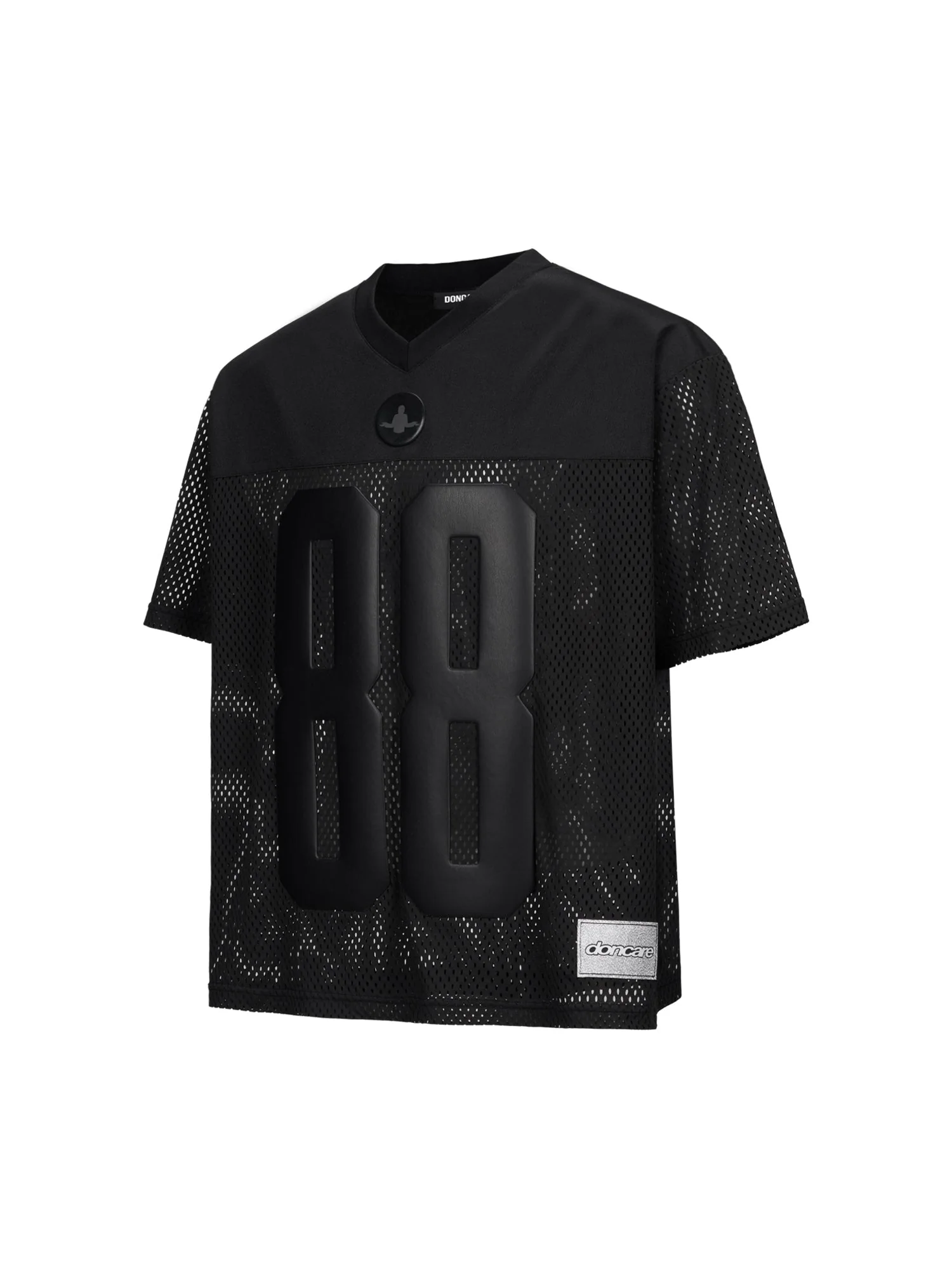 LEATHER FOOTBALL JERSEY - BLACK - Image 22