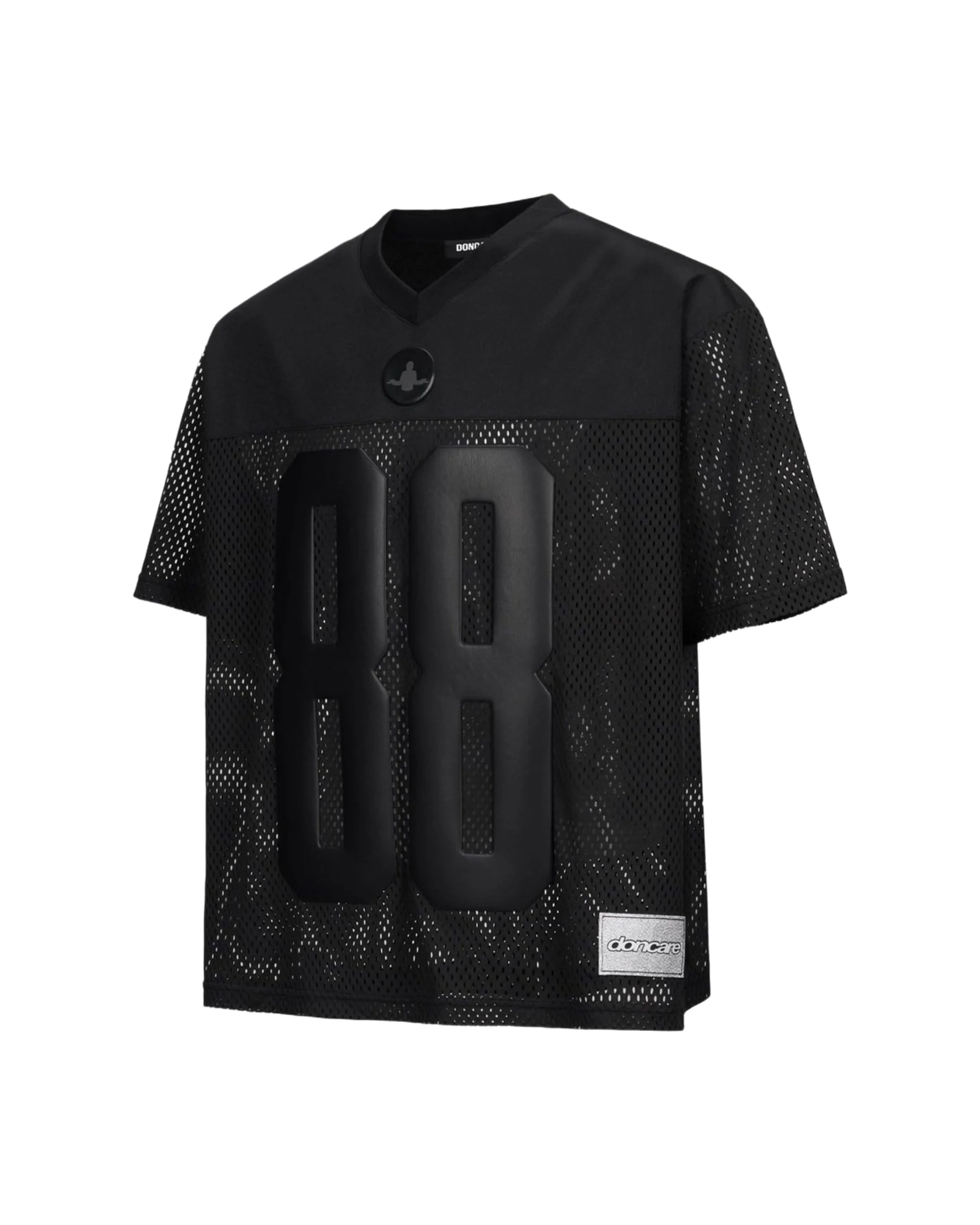 LEATHER FOOTBALL JERSEY - BLACK - Image 6