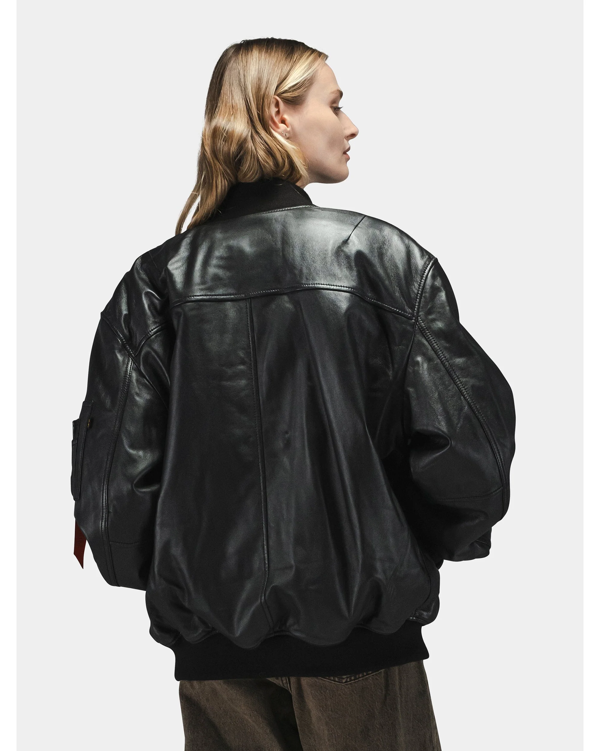 LEATHER MA-1 FLIGHT JACKET - Image 14