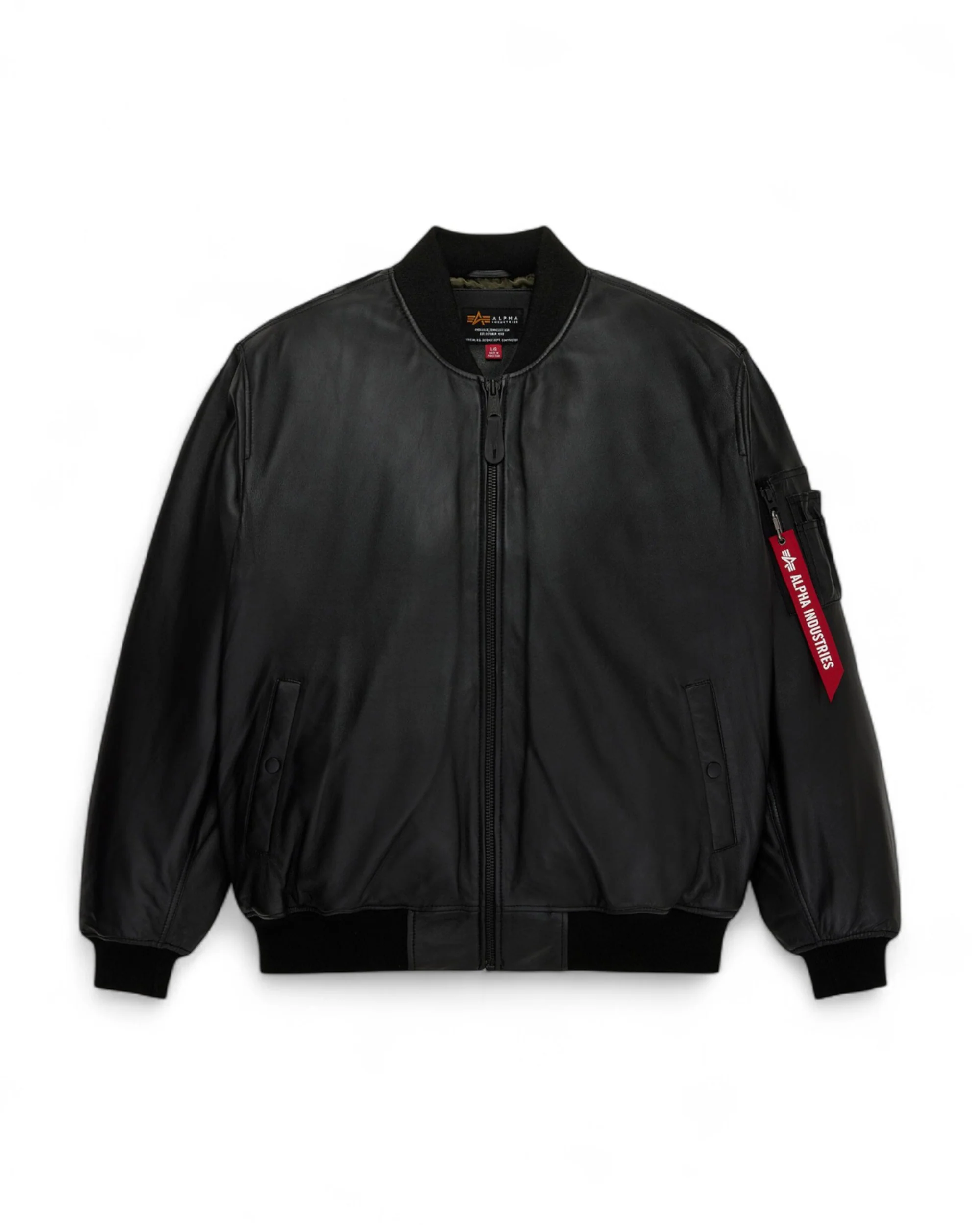 LEATHER MA-1 FLIGHT JACKET - Image 9