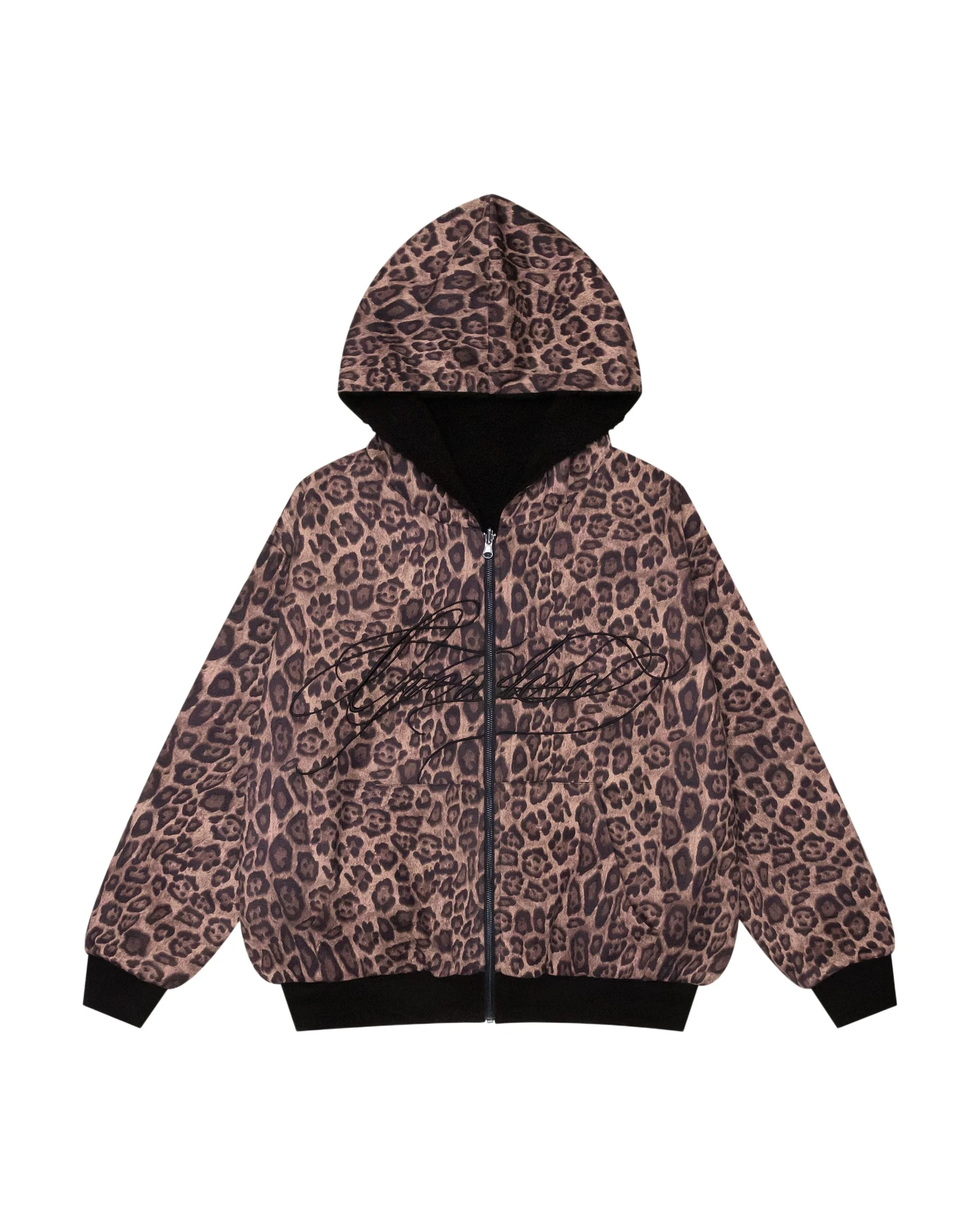 "LEOPARD" REVERSIBLE SHERPA HOODIE