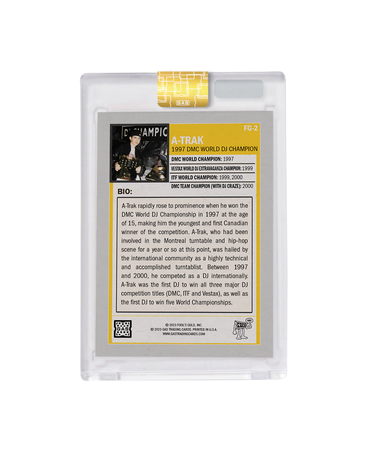 Limited Edition A-Trak & Fool’s Gold Records GAS Cracked Ice Foil Trading Cards Set - Image 8