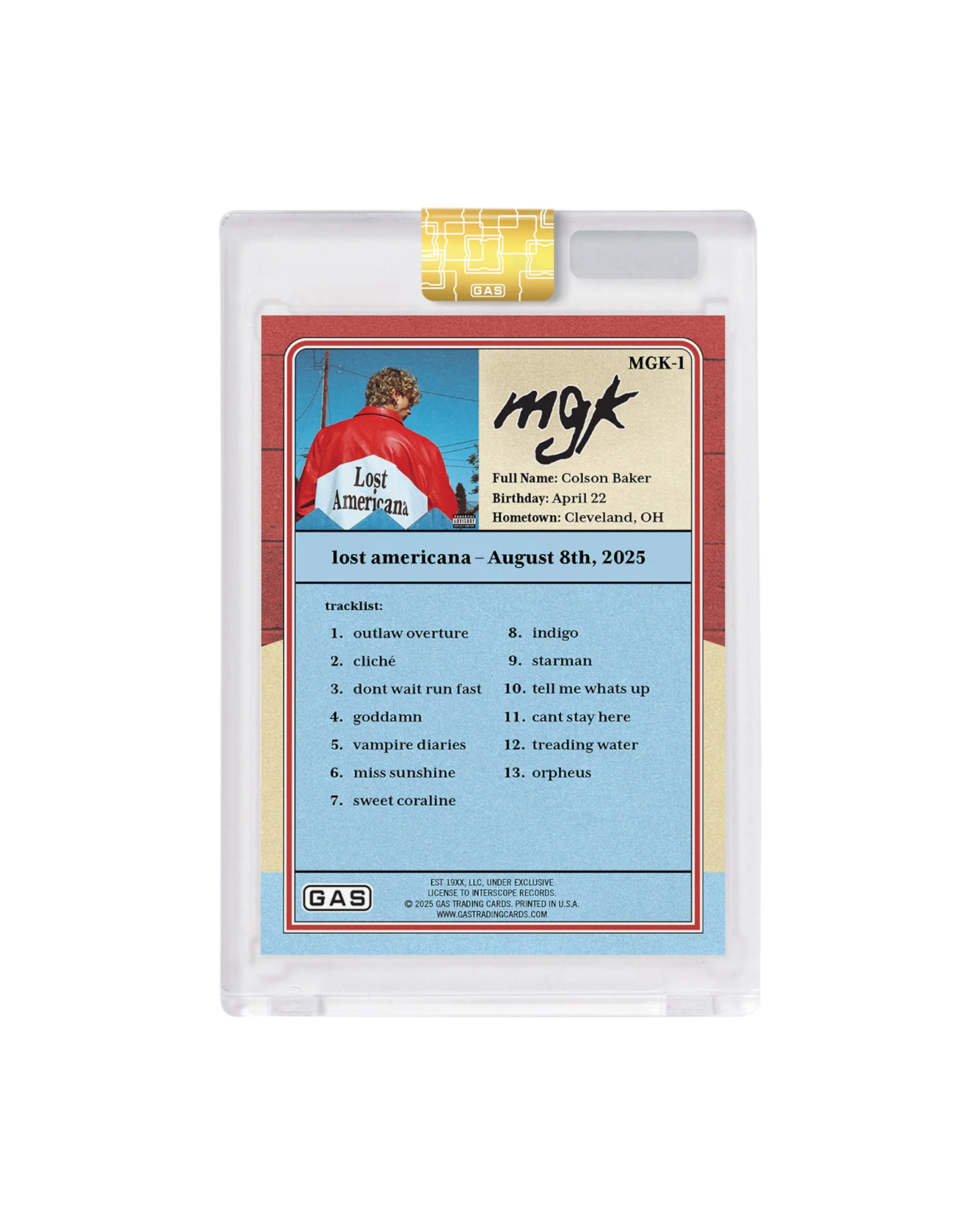 Limited Edition mgk x GAS Cracked Ice Foil Card - Image 5