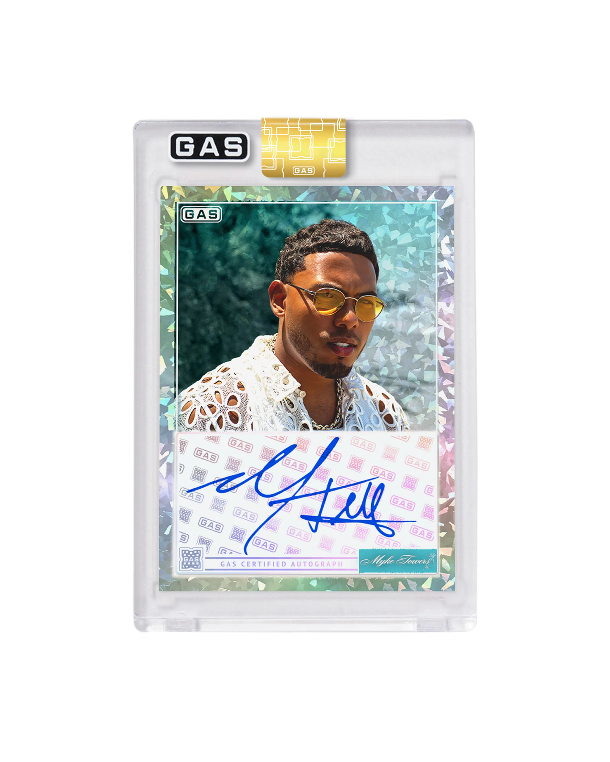 Limited Edition Myke Towers x GAS Cracked Ice Foil Card - Image 2