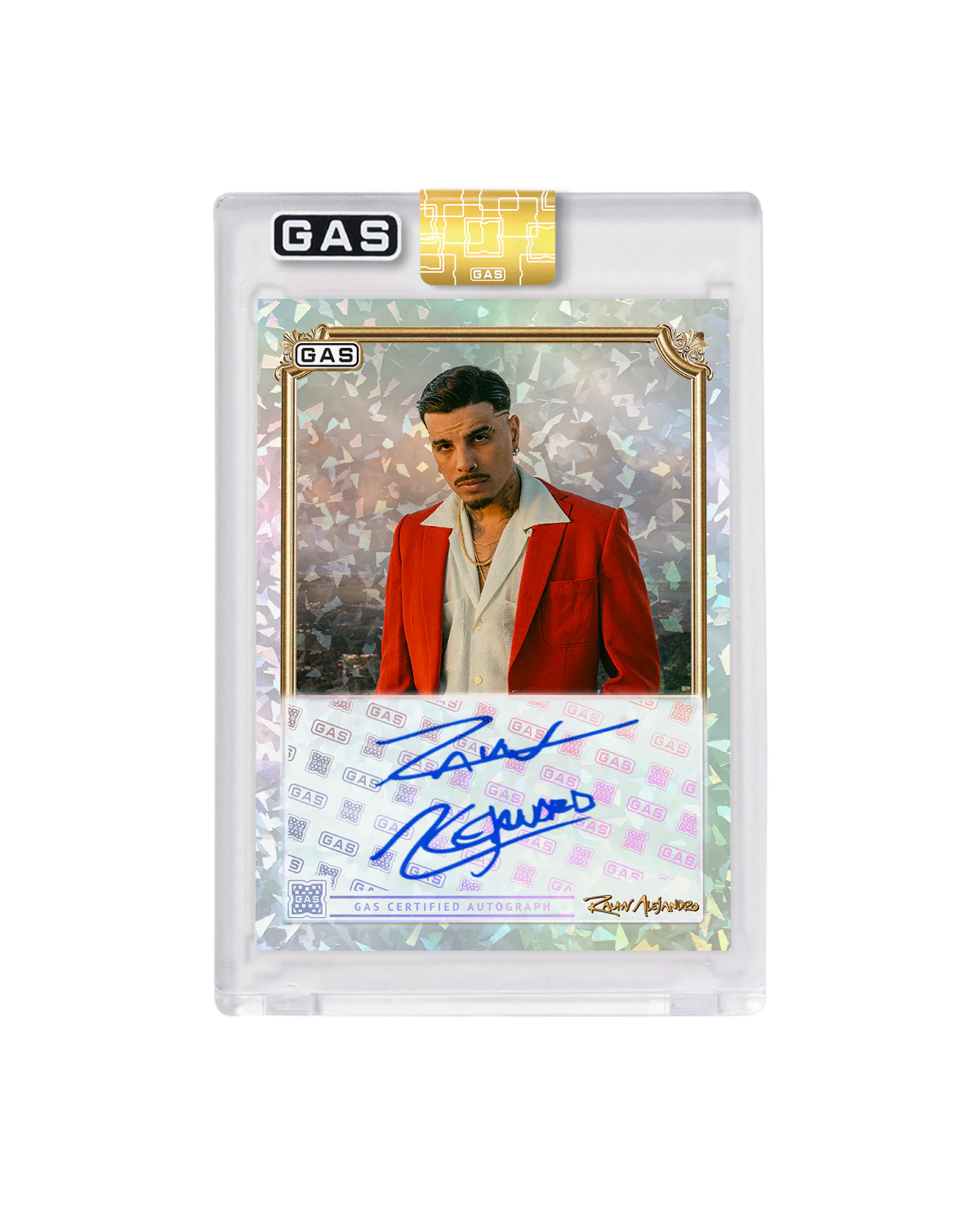 Limited Edition Rauw Alejandro x GAS Cracked Ice Foil Trading Cards - Image 2