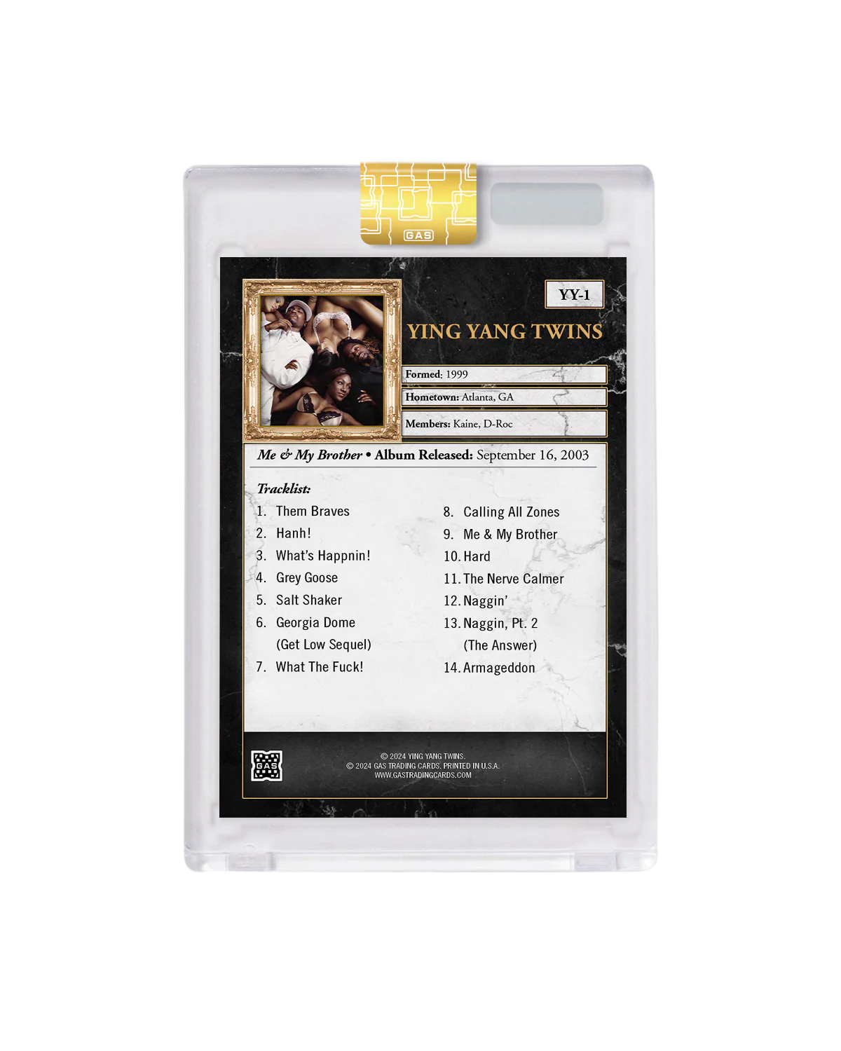 Limited Edition Ying Yang Twins x GAS Complete 3-Cracked Ice Foil Trading Card Set - Image 4