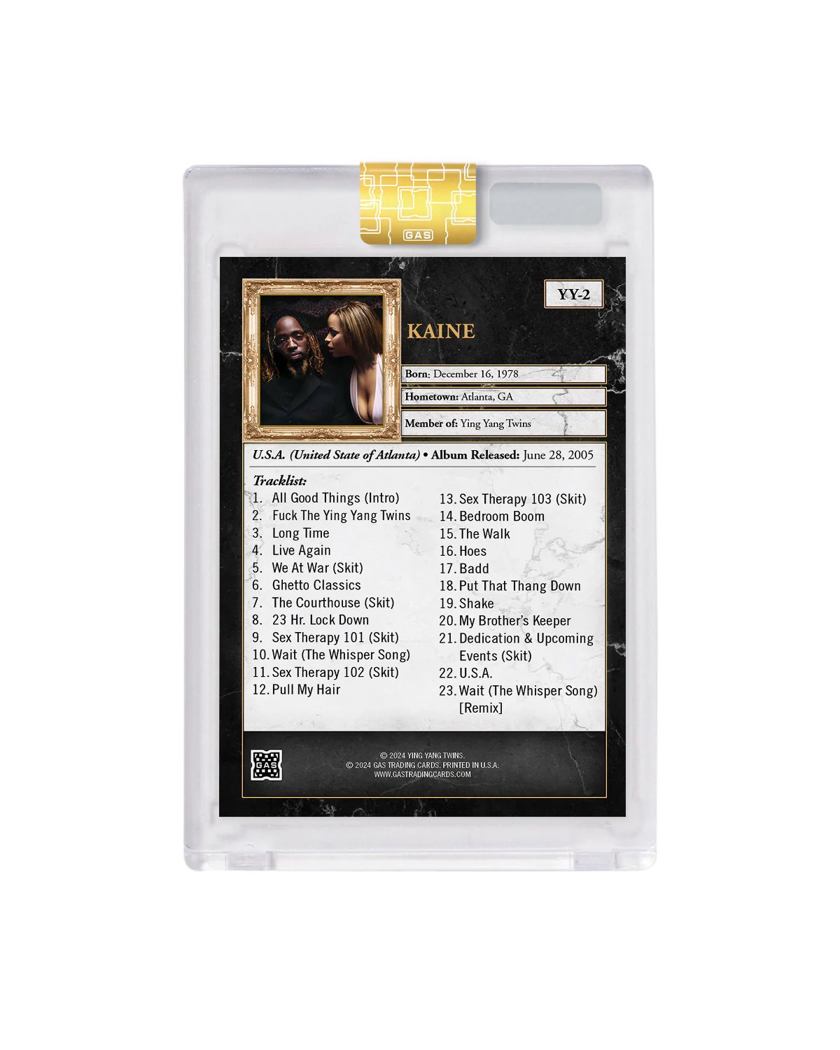 Limited Edition Ying Yang Twins x GAS Complete 3-Cracked Ice Foil Trading Card Set - Image 6