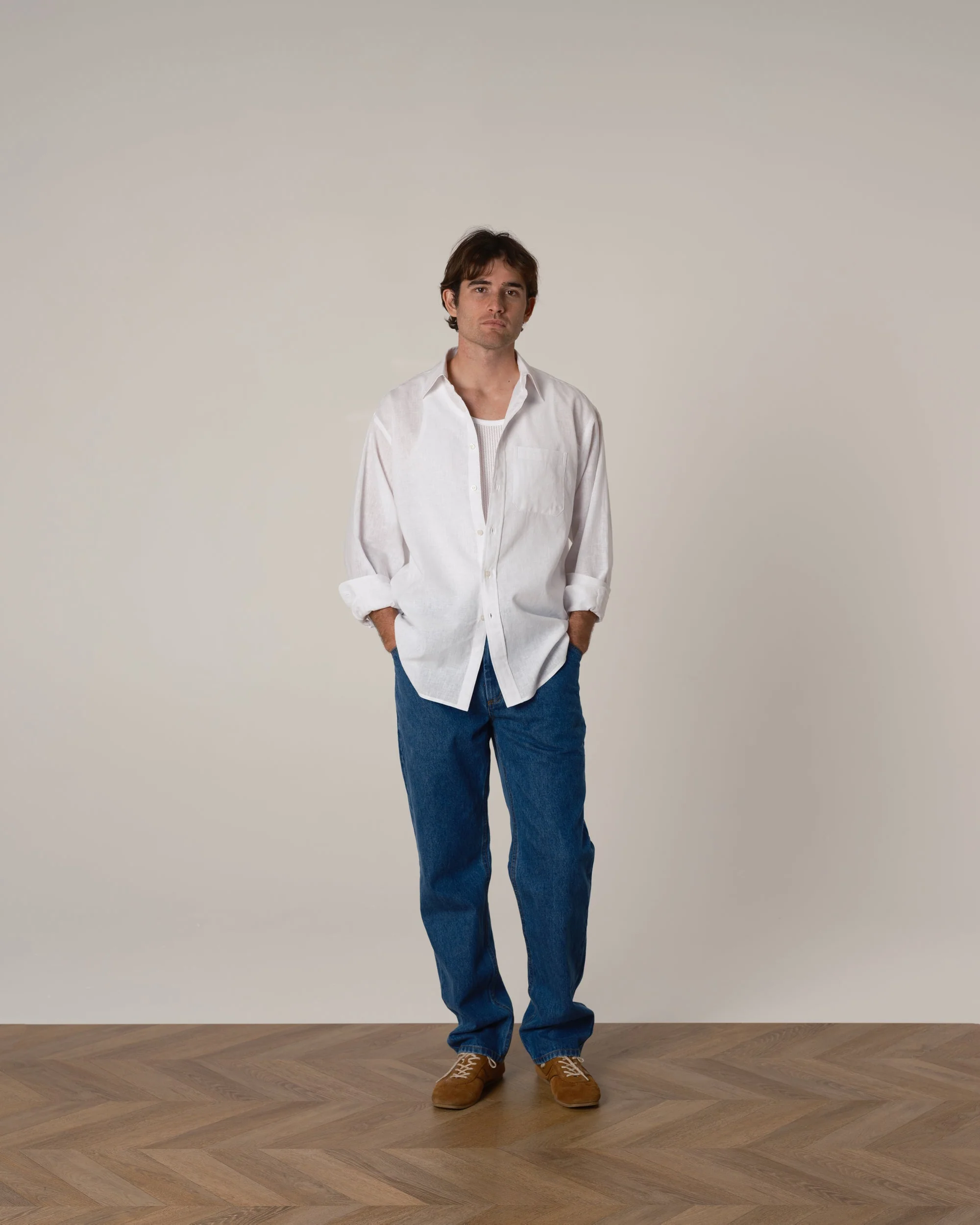 Linen Relaxed Dress Shirt - Image 11