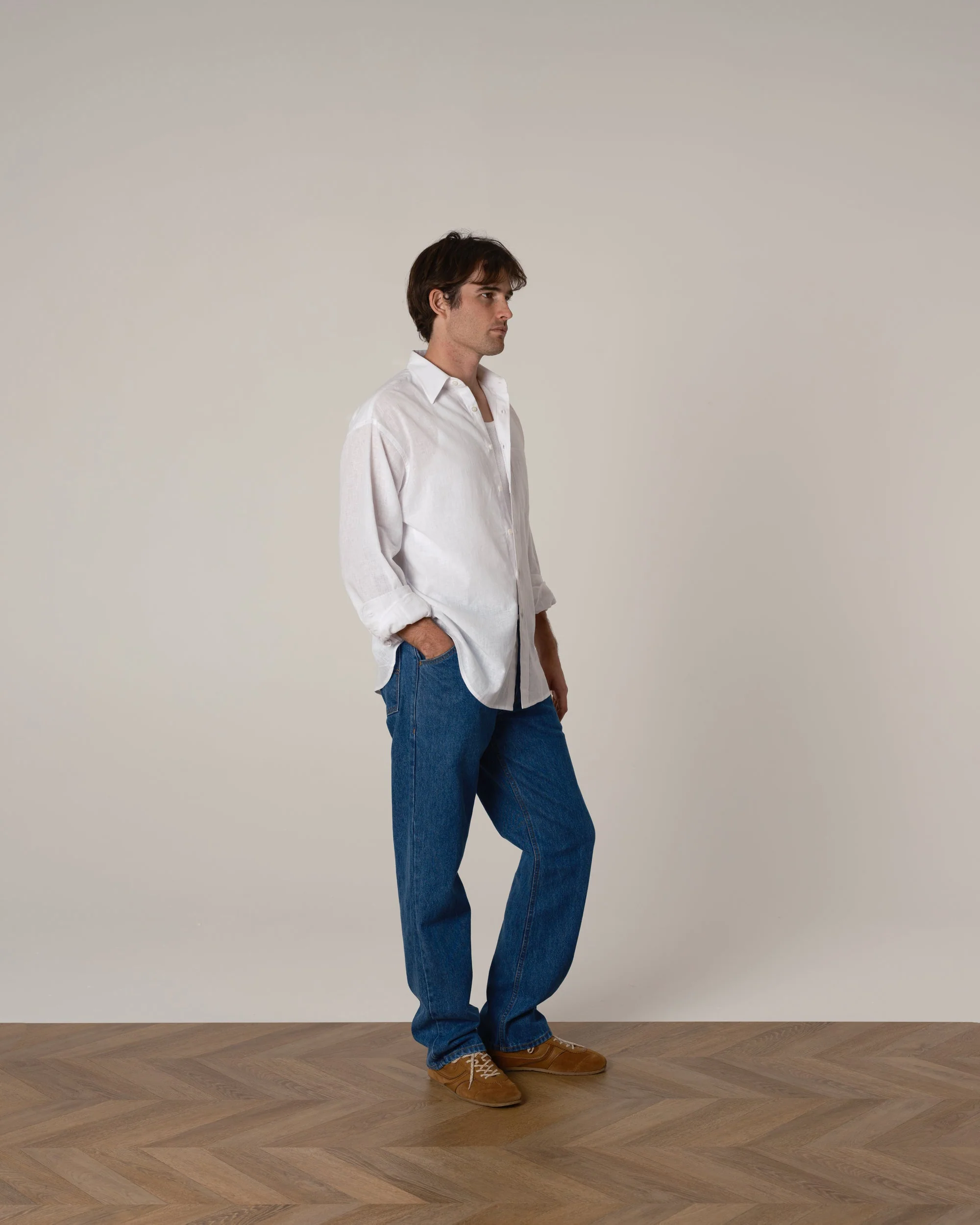 Linen Relaxed Dress Shirt - Image 12