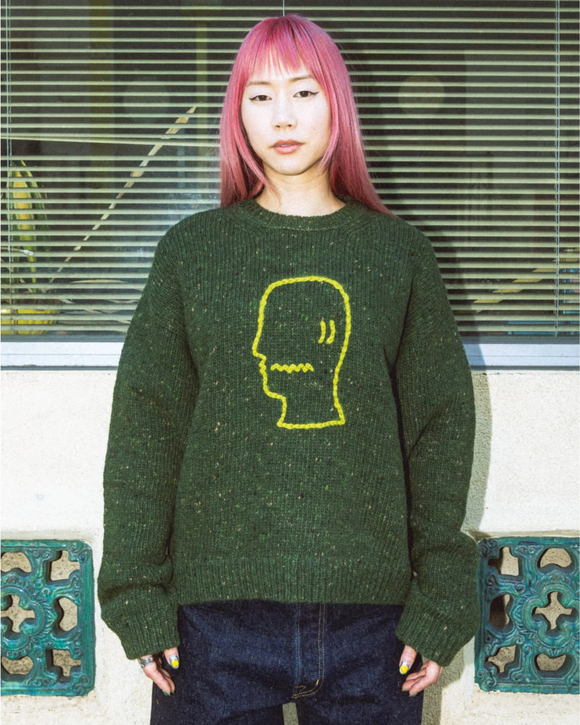 Logohead Alpaca Crewneck Sweater - Forest Green - Image 5