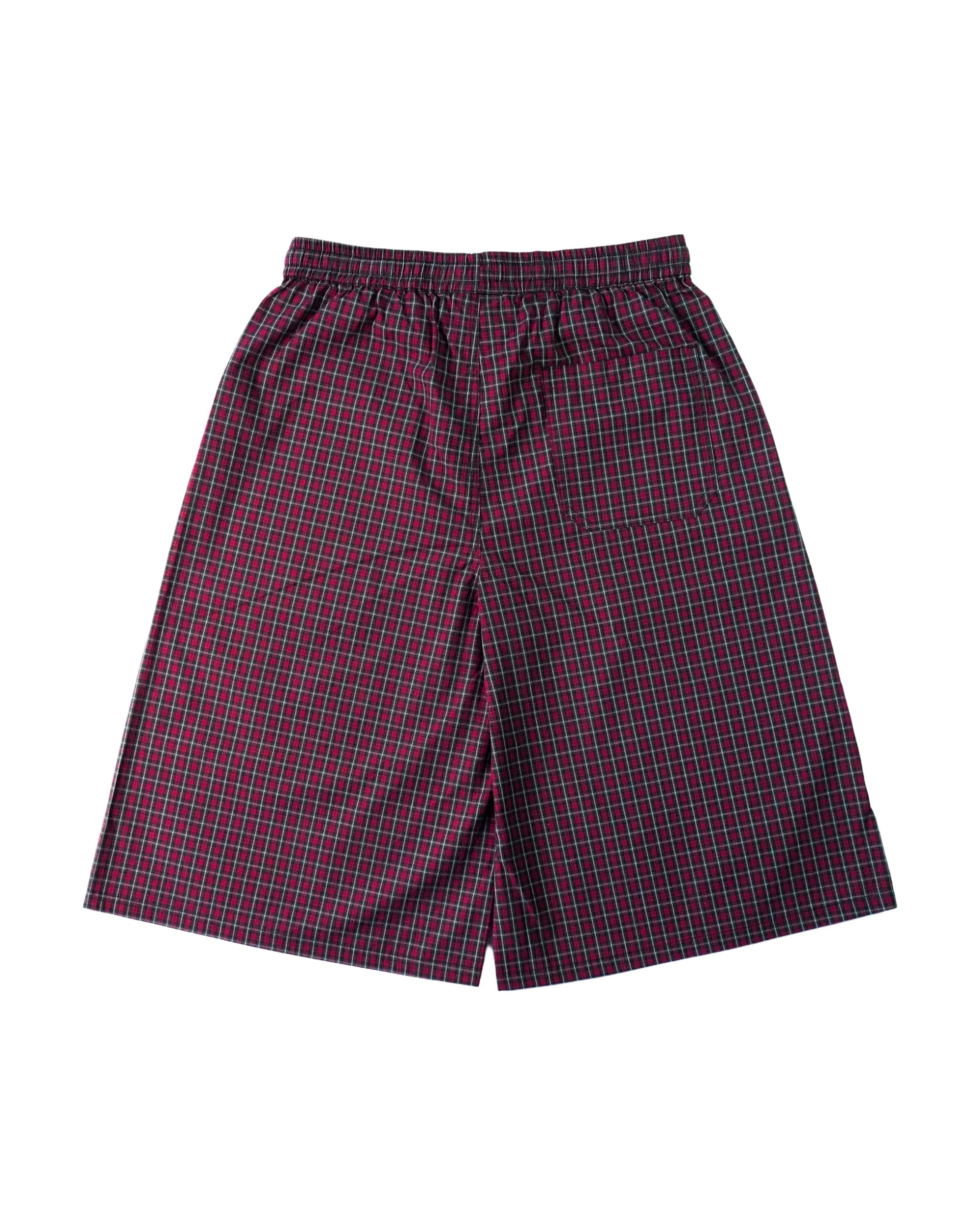 Long Boxer Shorts - Red Plaid - Image 4