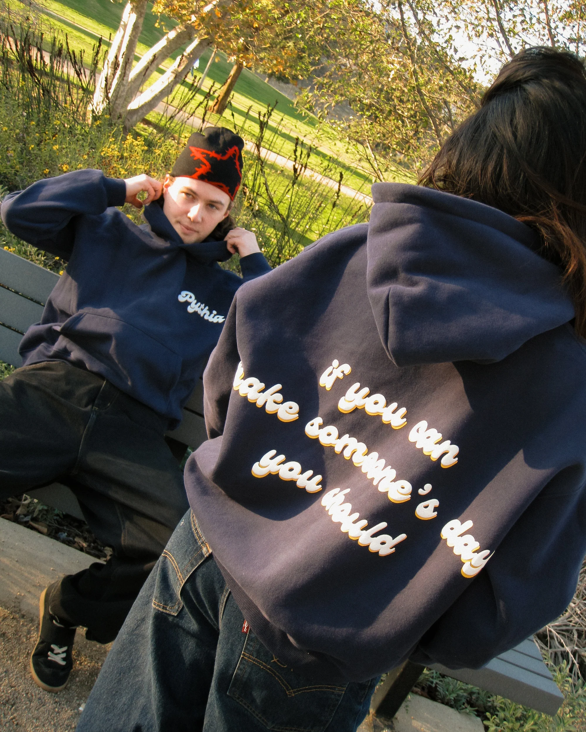 MAKE SOMEONE'S DAY HOODIE - NAVY - Image 2